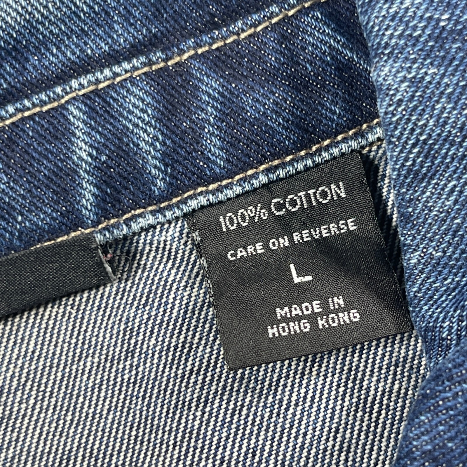 NY Jeans New York Company Jacket Women Large Trucker Denim Dark Blue Wash VTG