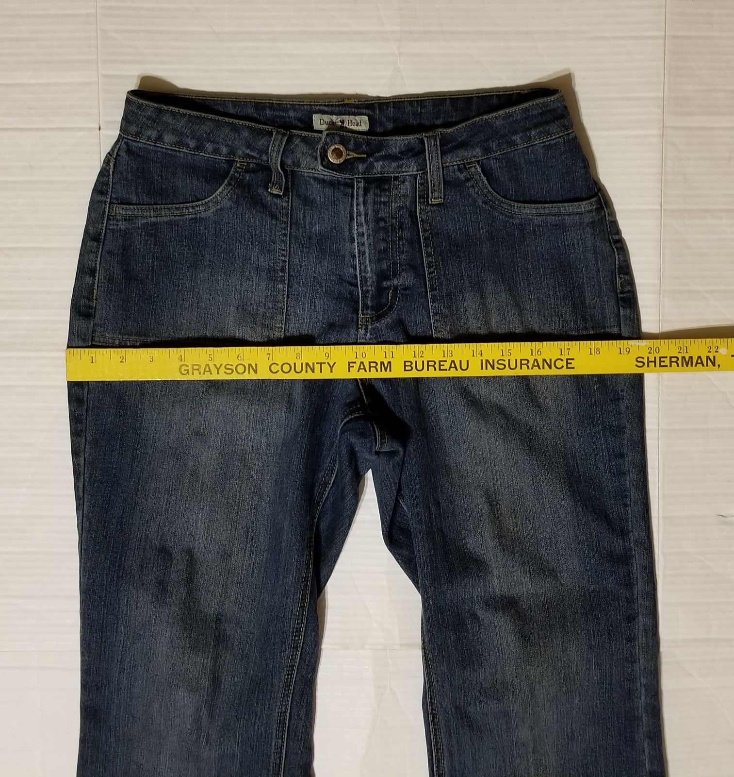 Vintage 90’s Duckhead Size 10P Blue Jeans Denim Pants Dark Wash Cotton Spandex