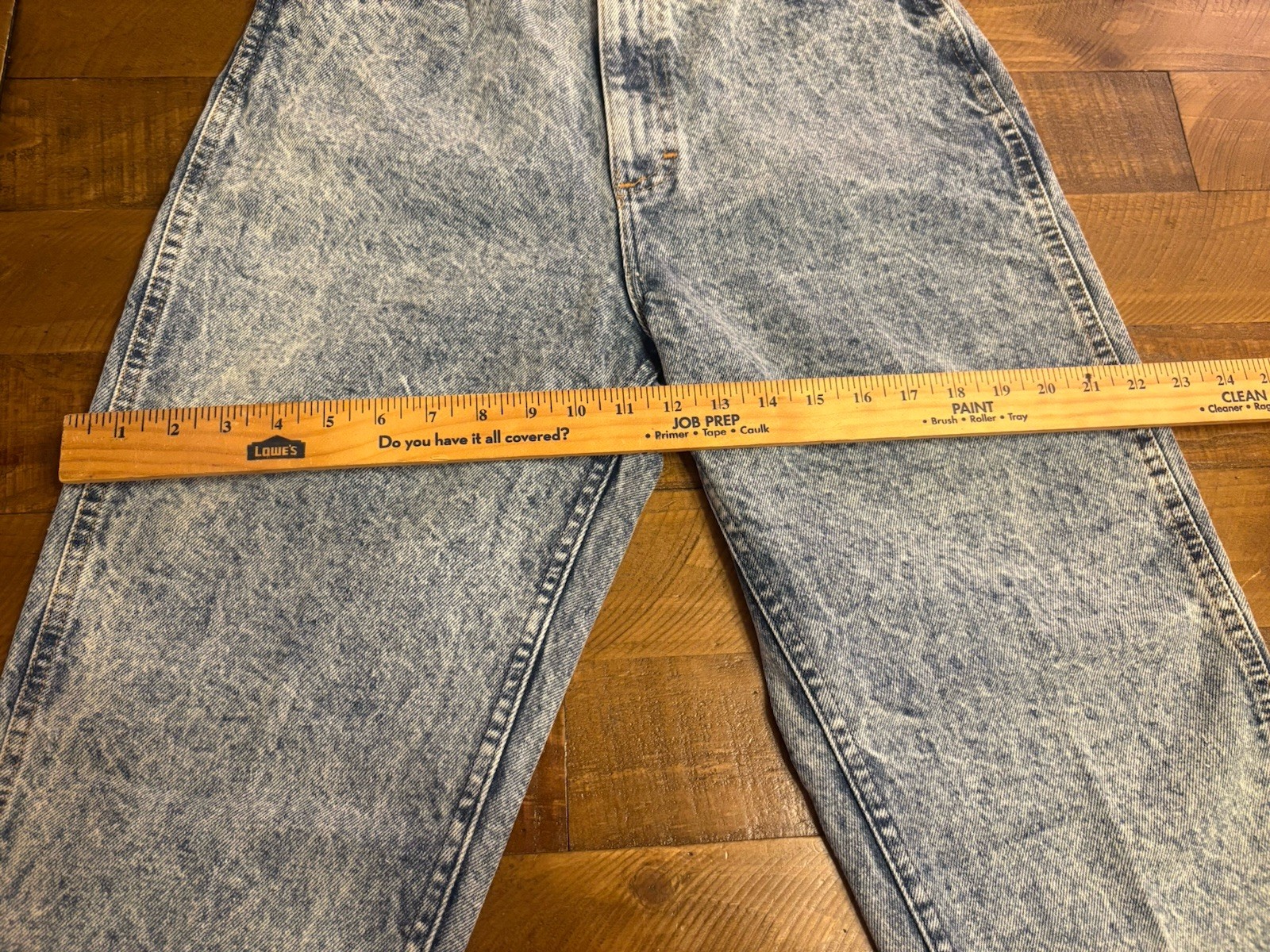 Vintage 80s Lee Frosted Riders Straight Leg Jeans Acid Wash Size 11 Dead Stock