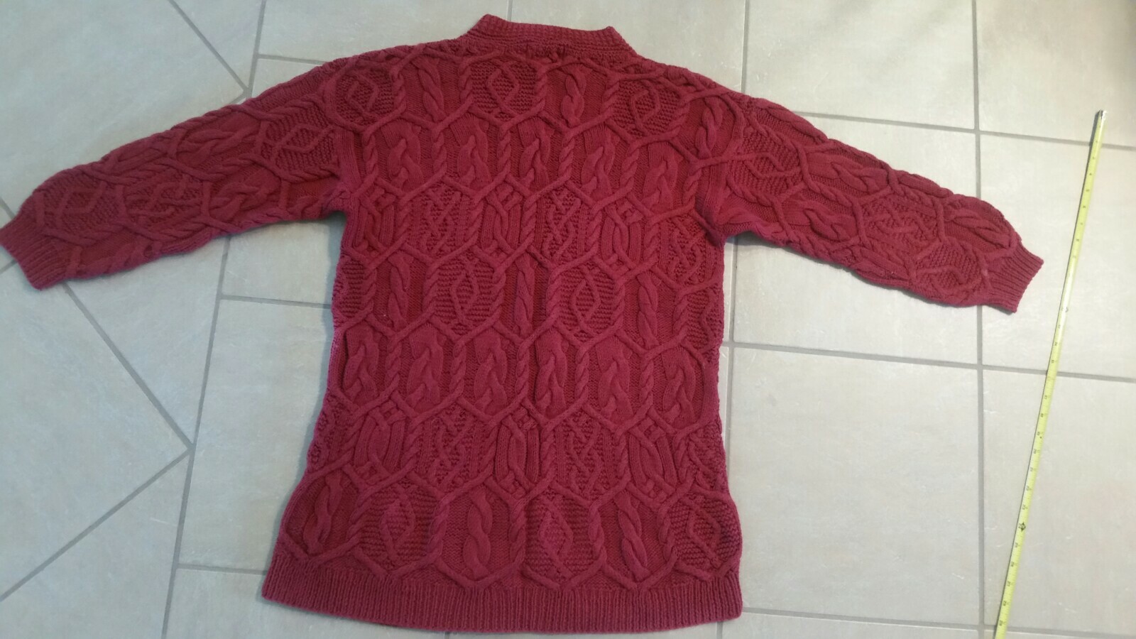 Vtg James River Traders Oversize Sweater Mini Dress Sz M Chunky Cable Knit