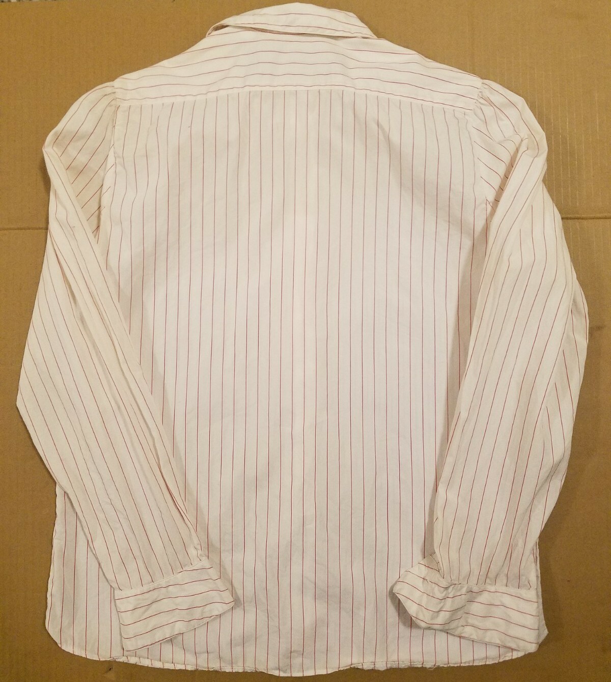 Vintage Roots Shop For Women’s Sz 14 White Pink Pinstripe Button Up L/S Top