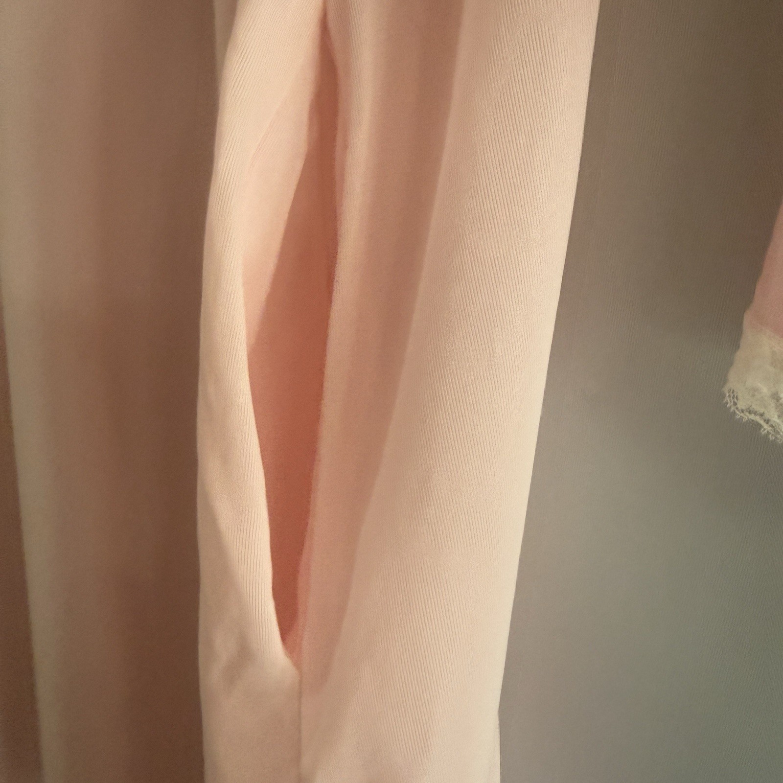 Vintage Robe House Coat Muumuu Womens Pink Good Lace Union Grandma L Cottagecore