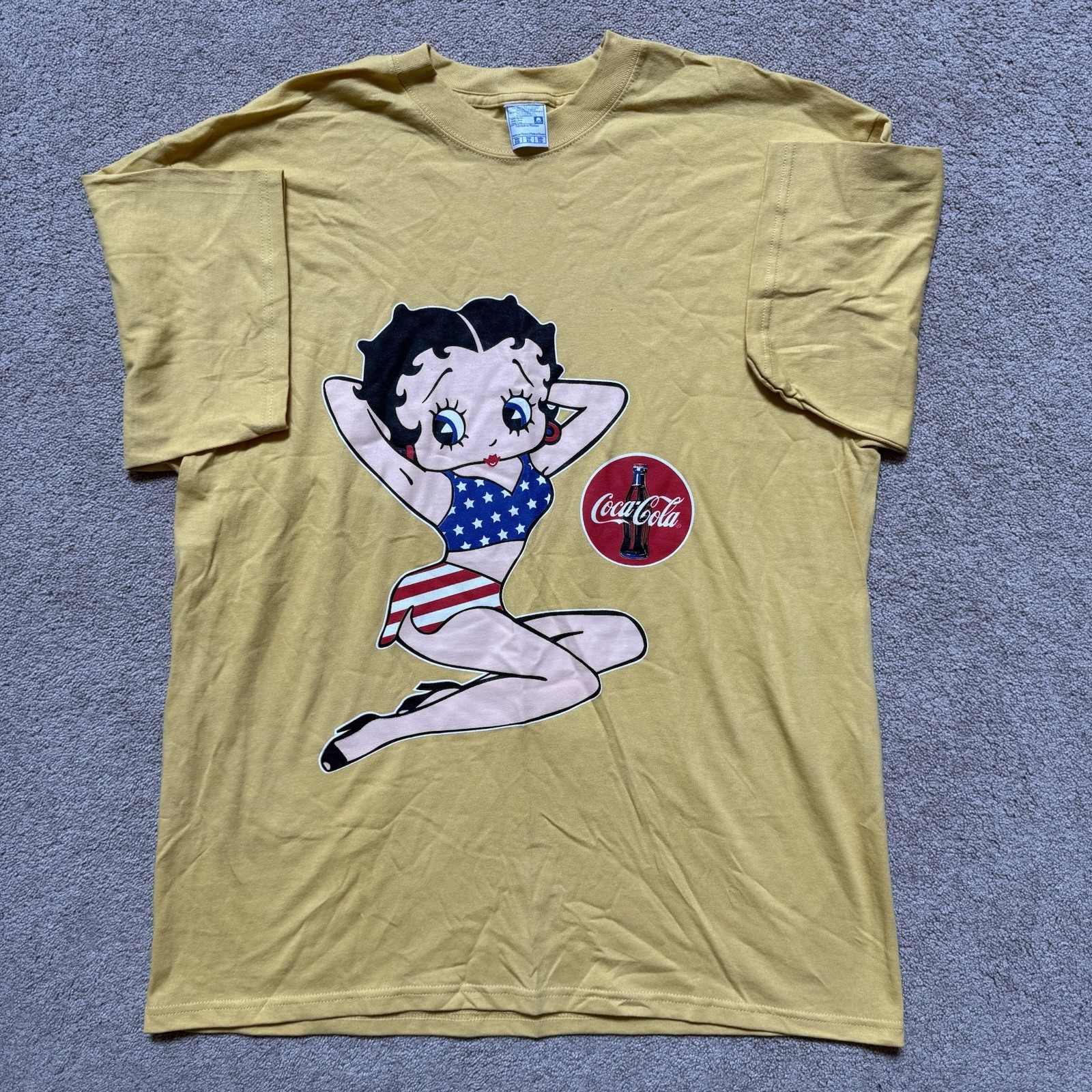 Vintage BETTY BOOP Coke Promo T-Shirt Size XL