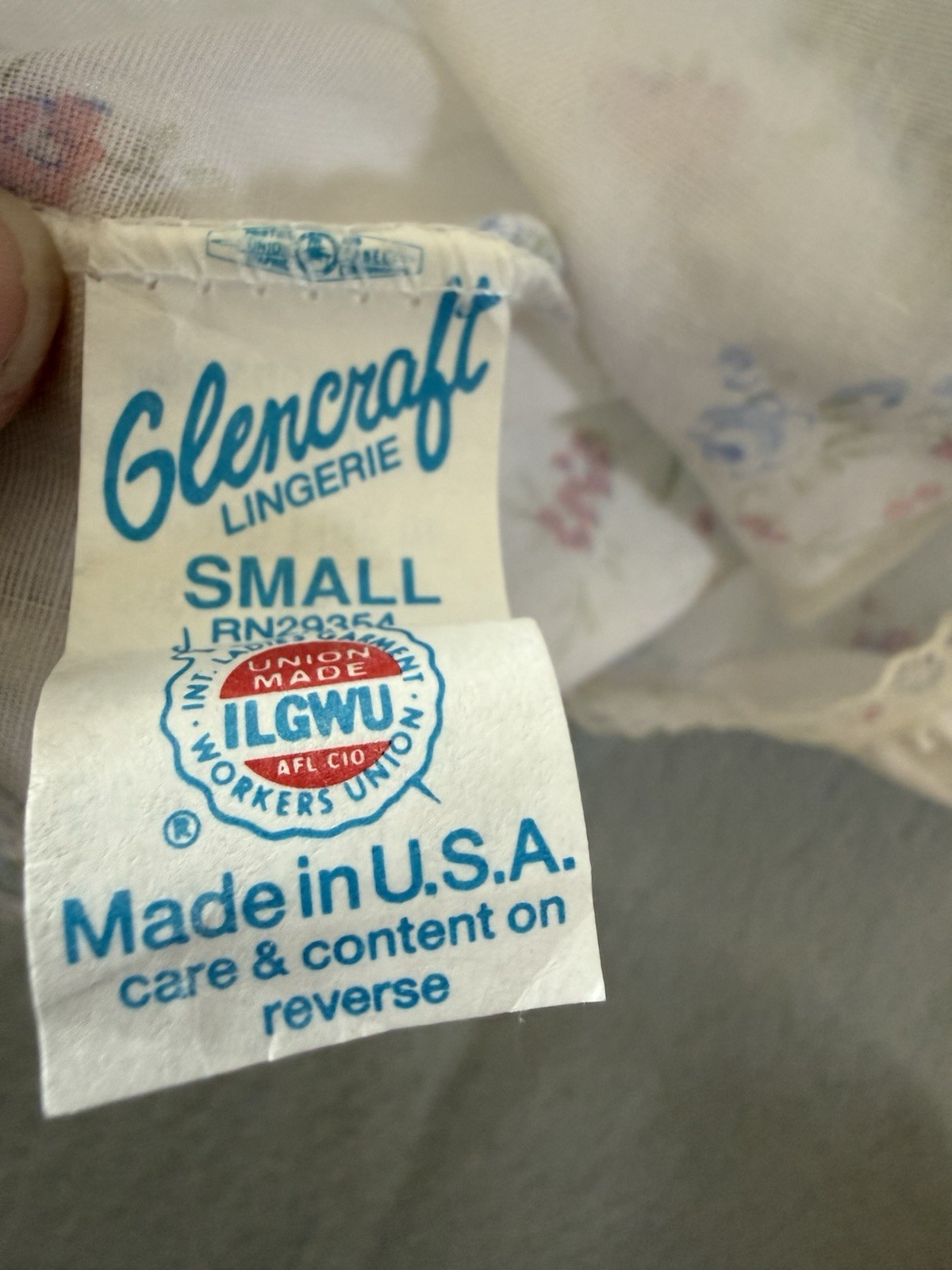 GLENCRAFT LINGERIE VTG Grannycore White Floral Lace Nightgown Sleeveless Dress S