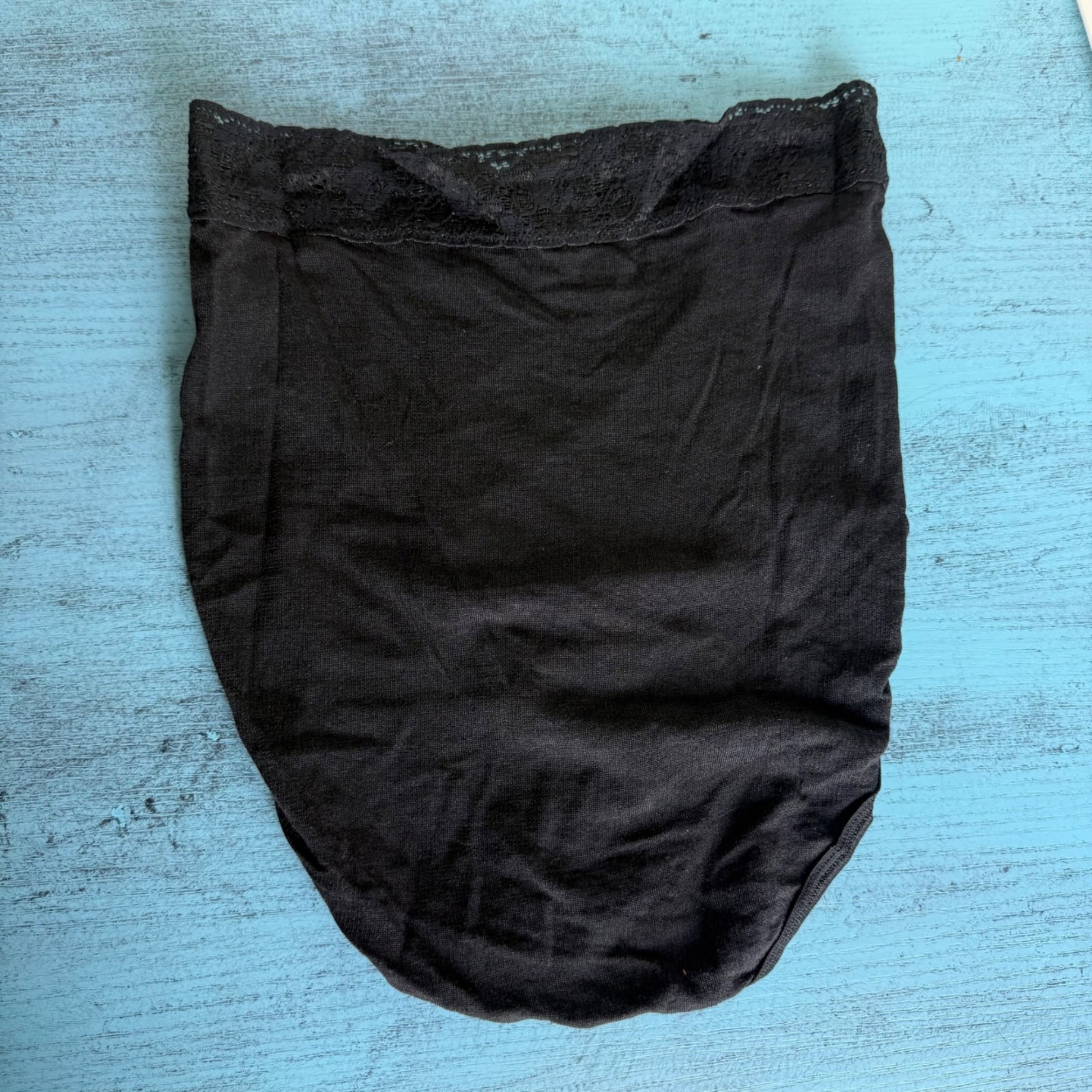 NWT Vtg 80s Alba Nylon Lace High French Cut Panties In Black Sz 4-7