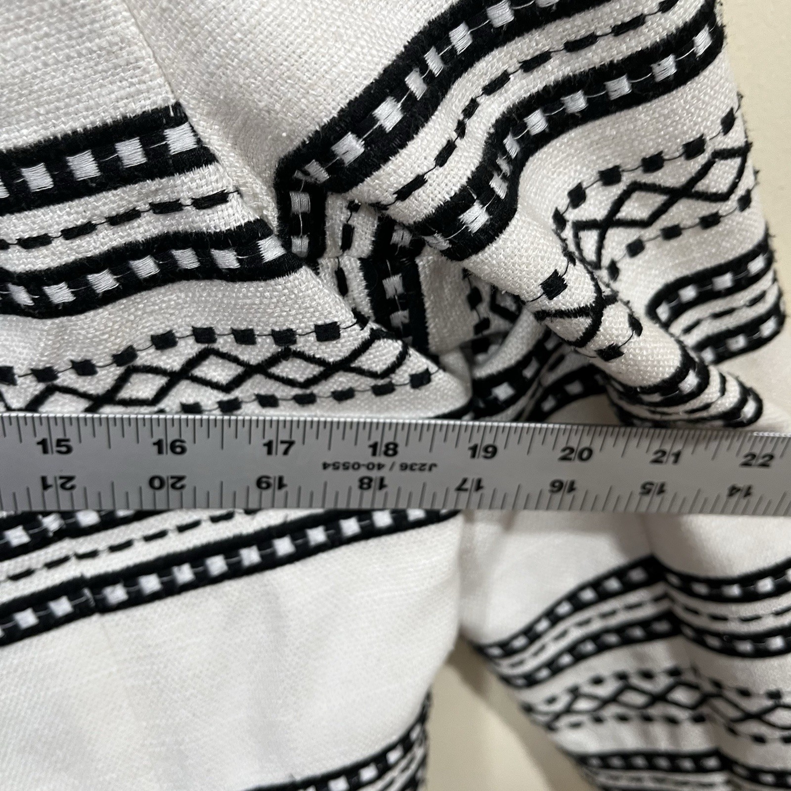 Worth New York open blazer jacket black and white pattern office corporate SZ M