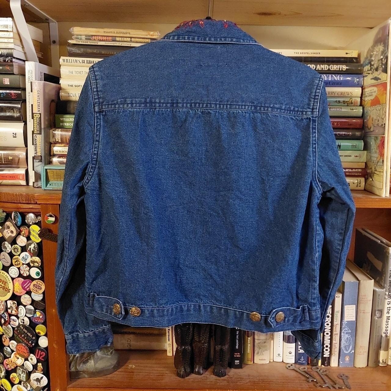 Vintage embellished jacket with gold buttons.
