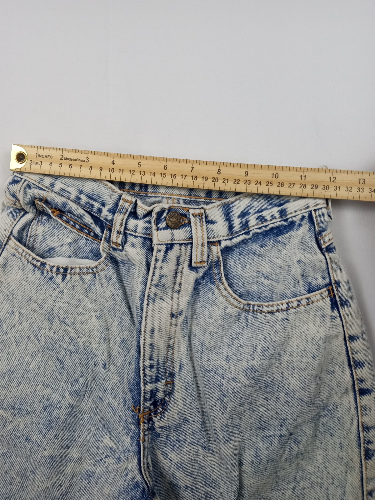 Vintage 80’s/90’s Zena System Acid Wash High Waisted Women’s Jeans Pants 24×27