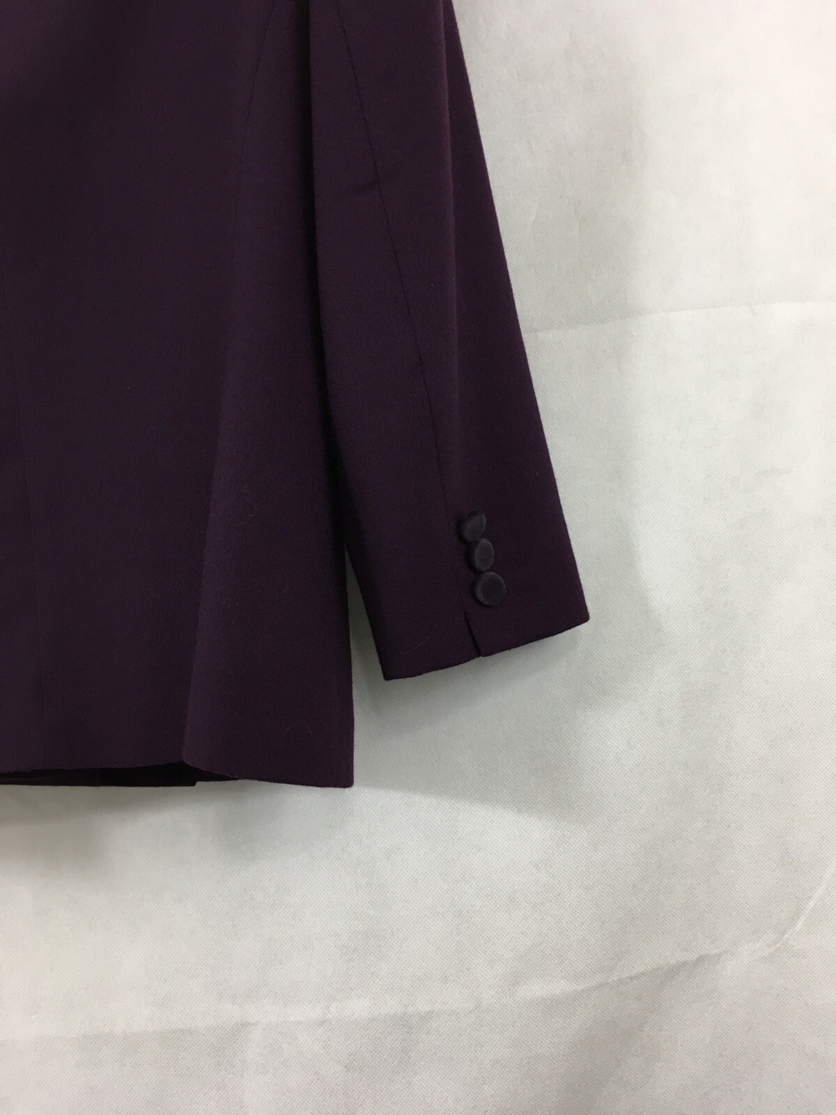 Vintage EMILY 100%Wool StretchWaist Pencil Skirt Jacket Velvet Collar Woman’s 12