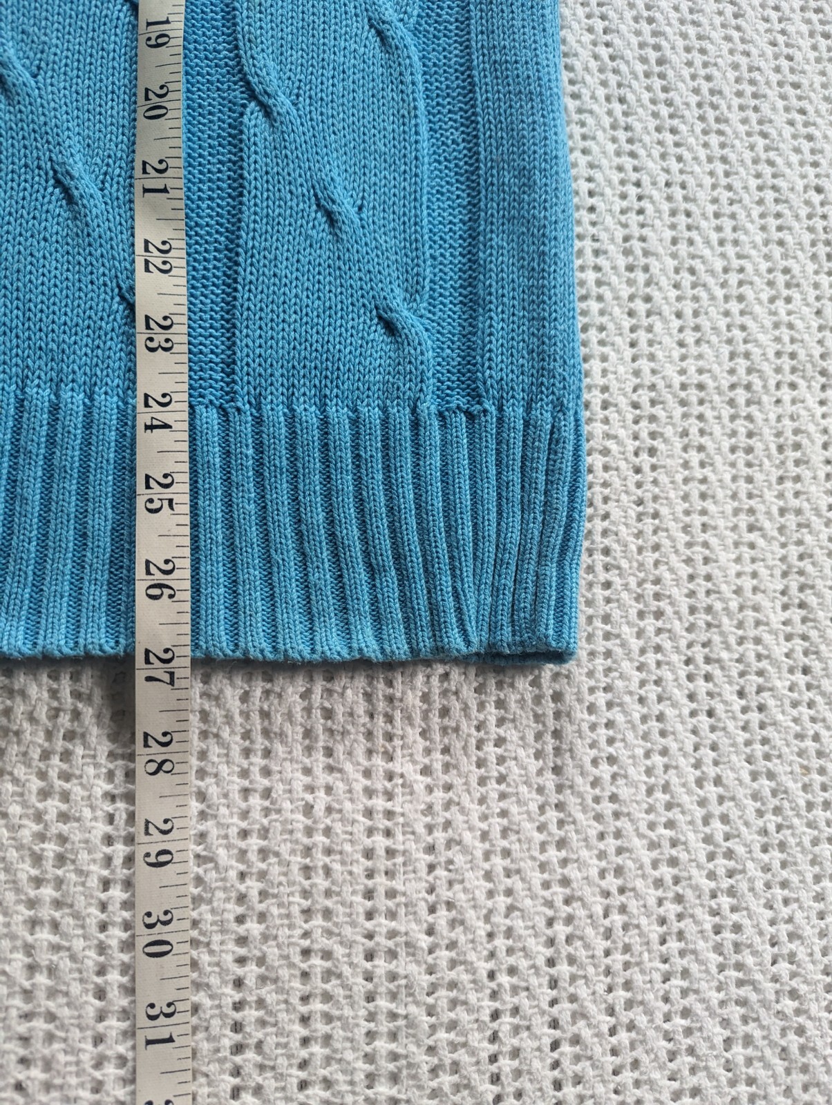 VTG Kenneth Gordon Cable Knit Sweater Women’s Medium Blue Pullover Textured
