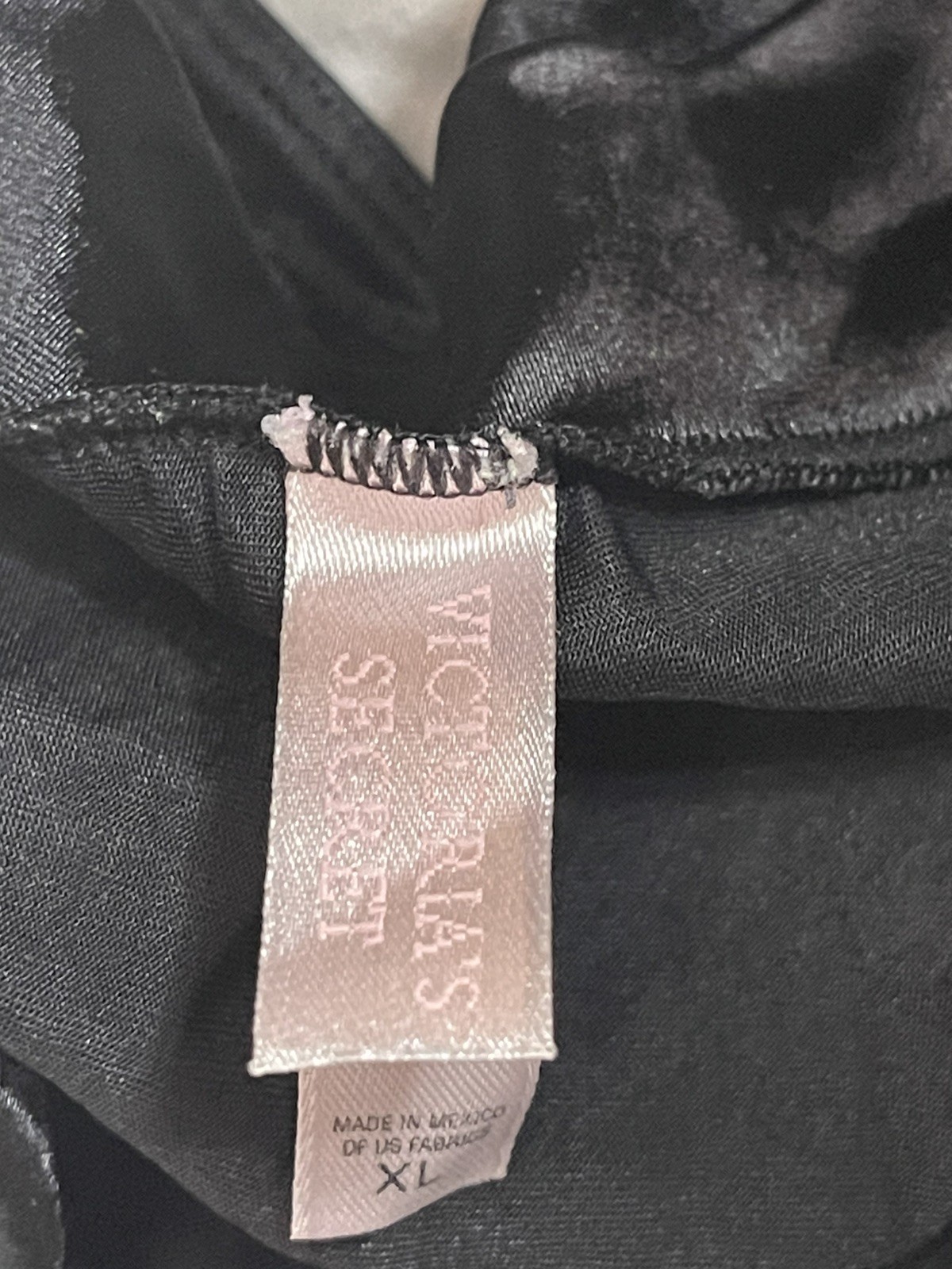 Vintage Victoria’s Secret High Leg Brief Second Skin Black Shiny panties Size XL