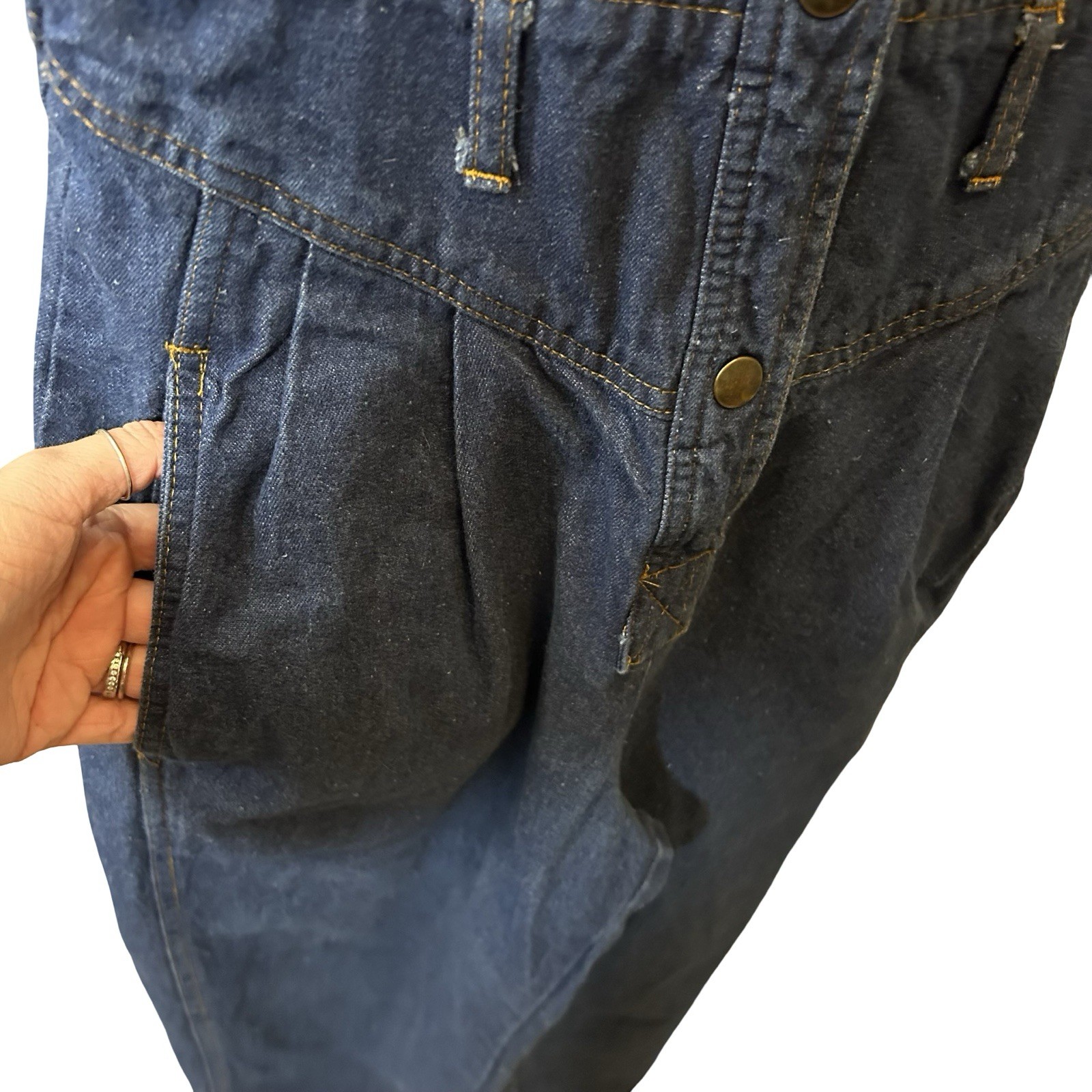 80s Ideas Vintage Denim Overalls | Boho Snap Front | USA Made