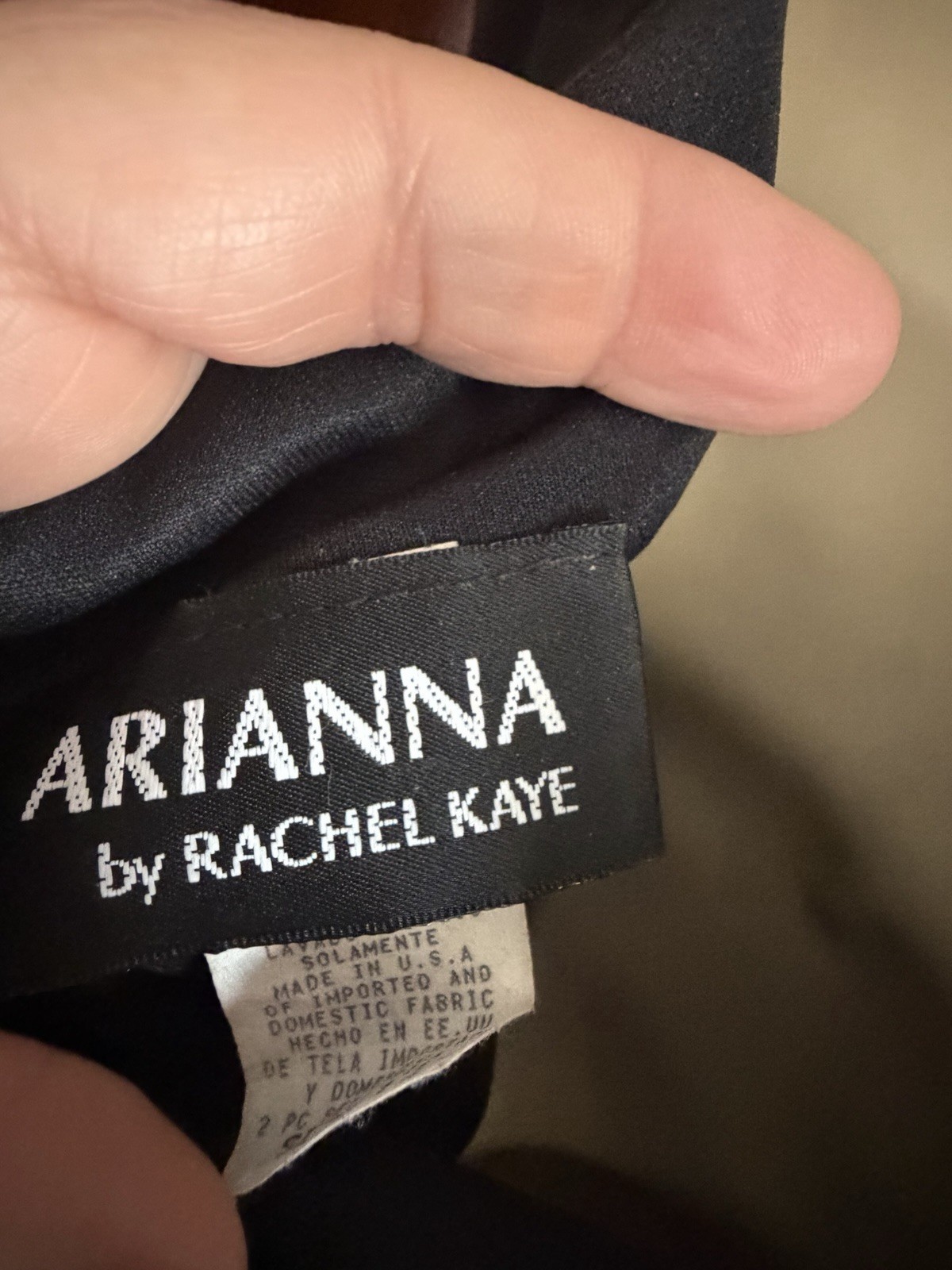 Vintage 90s Arianna by Rachel Kaye Black Maxi w/Rose Embroidery Size 14