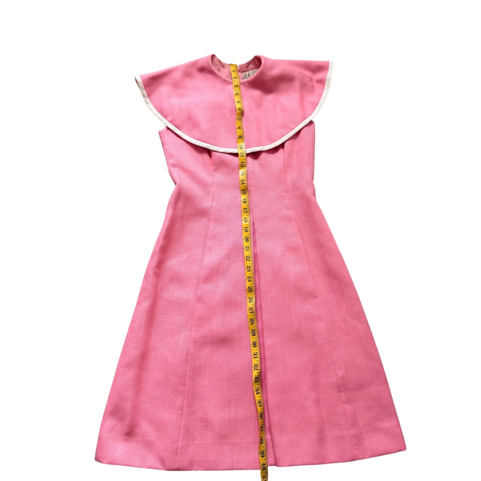 Mollie Parnis Women’s Shift Dress Small Vintage 60s Mod Retro Barbiecore Pink