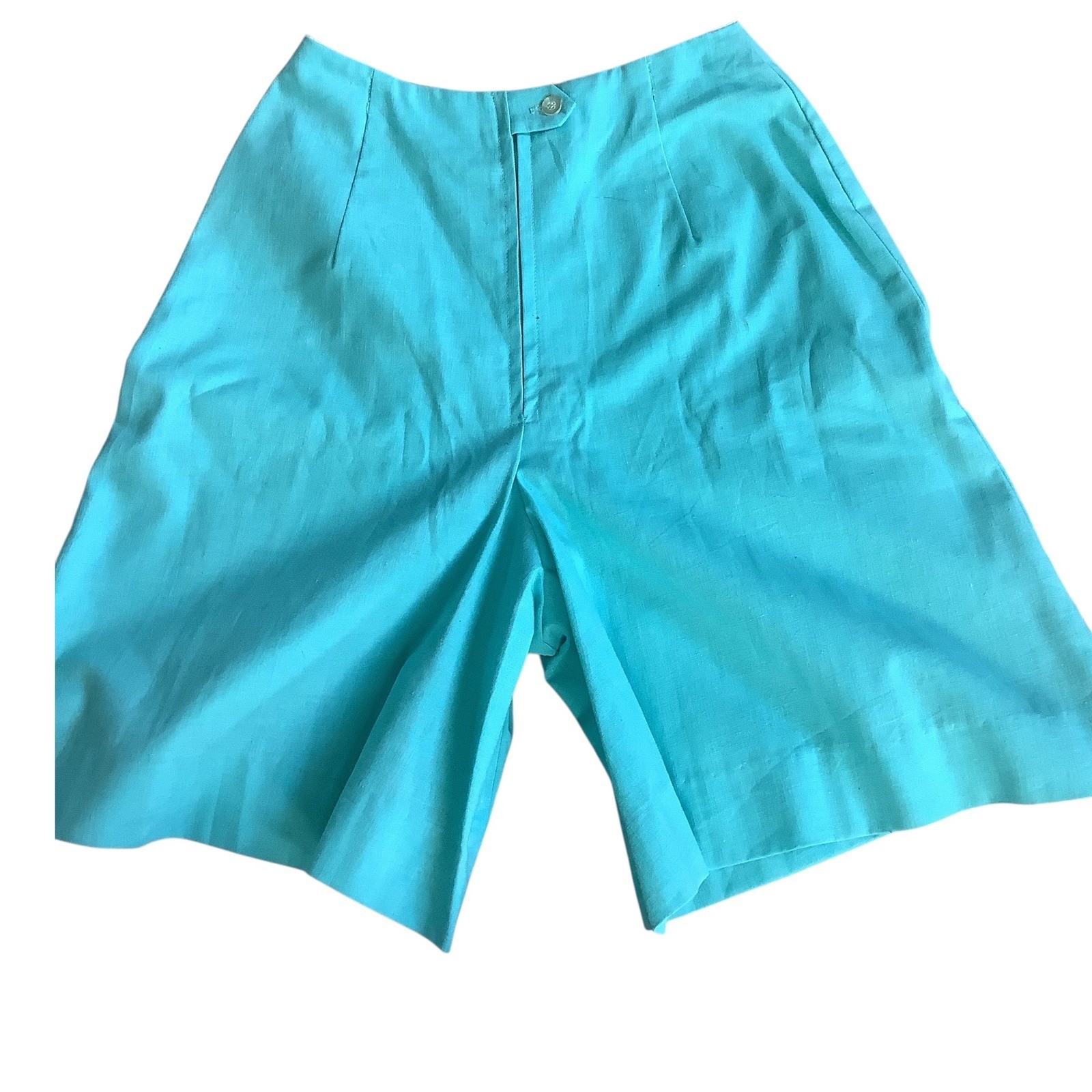 Vintage Prestige of Boston Turquoise Blue Button Front Skort ILGWU Union Tag 8