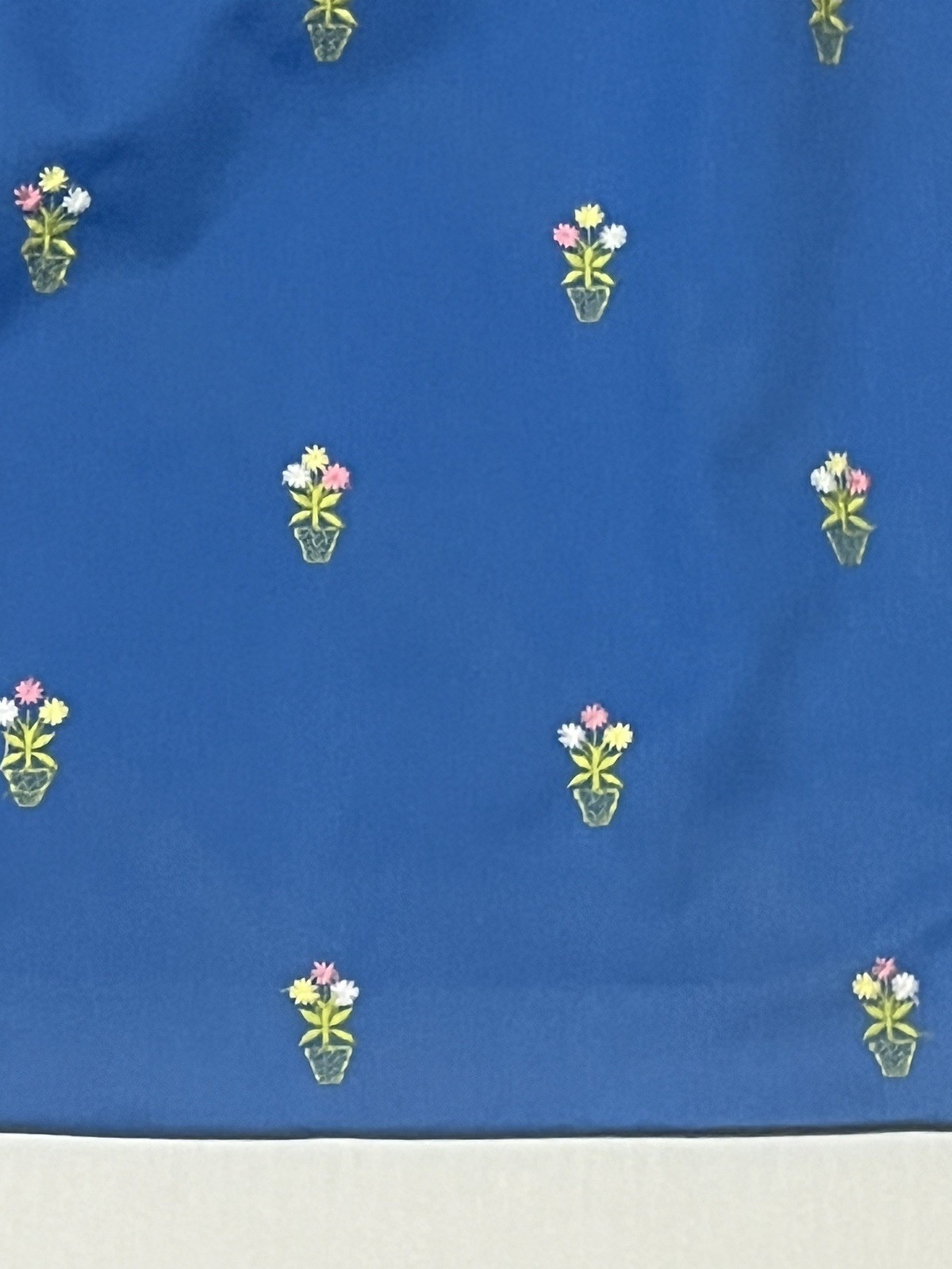 Vtg David Brooks Plant Flower Embroidered Long Skirt Blue Size 14 Cottagecore