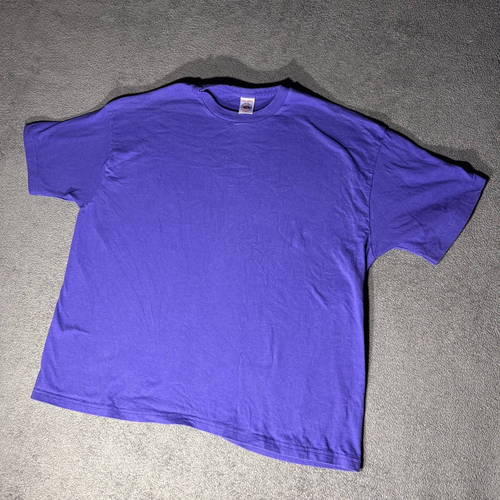 VINTAGE Fruit Of The Loom Casual Wear Blank T Shirt Women XL Purple Violet 90s