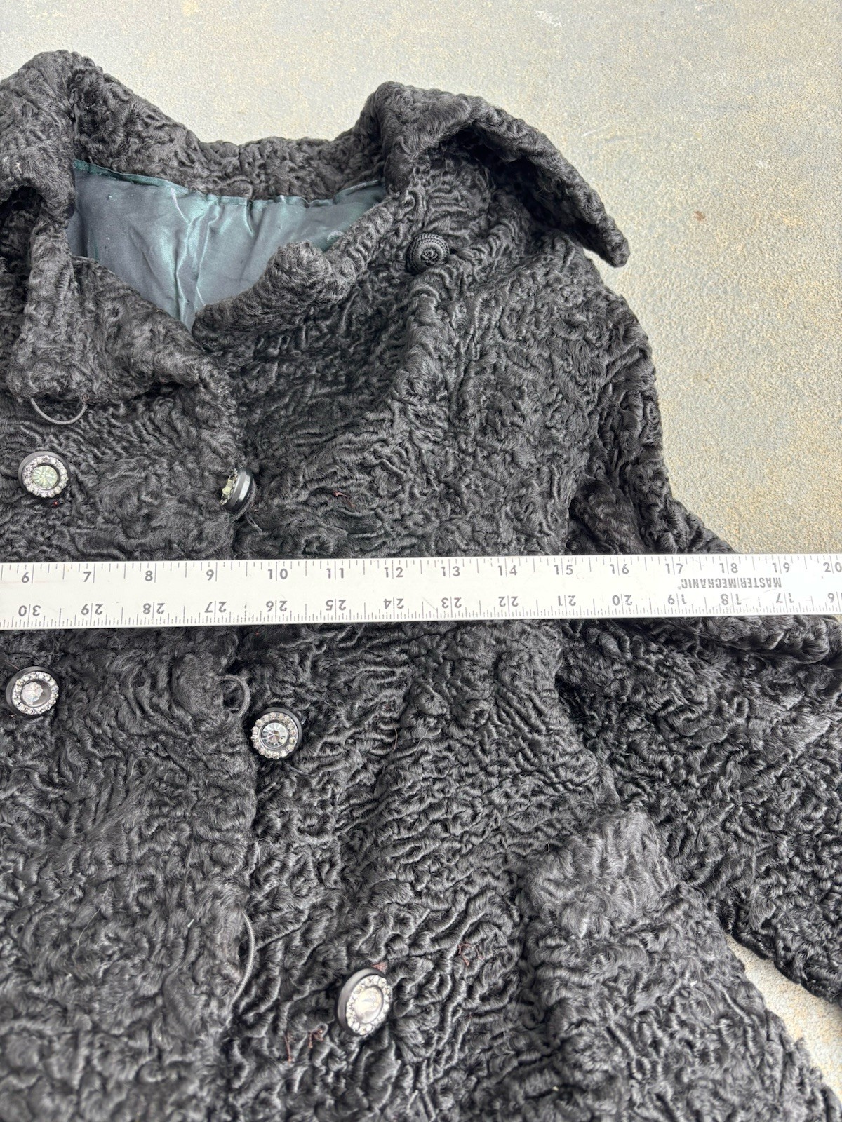 VTG 1950s Swakara Persian Lamb Coat.petite XS.pit To Pit 15”
