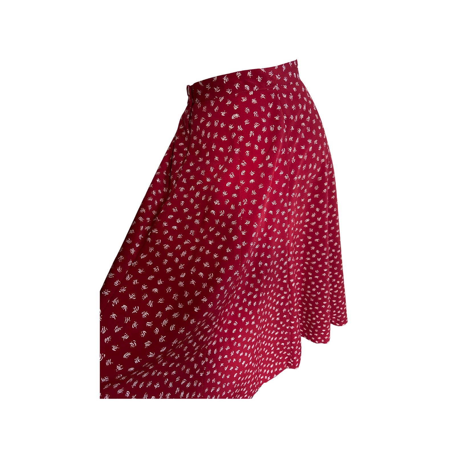 Vintage 1990s Cherry Red crepe bias cut Liz Claiborne Collection Bias cut skirt
