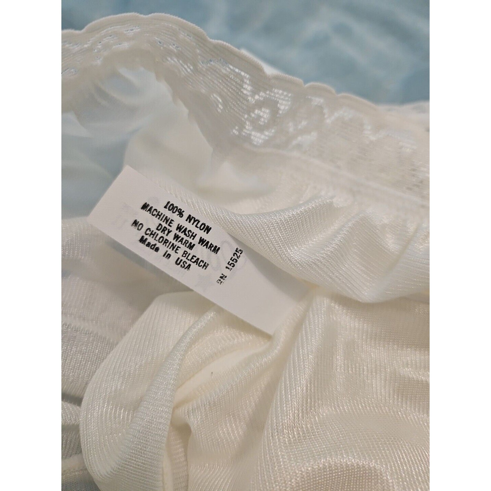 NOS NEW Vintage CAROLE Size 11 Lace Trim Beige Nylon Hi Cut Granny Panties
