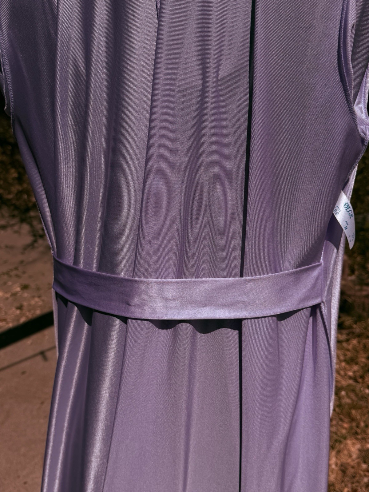 Vtg 80’s 0lga Peignoir Lilac M Ultra-feminine Slinky Nylon Tricot