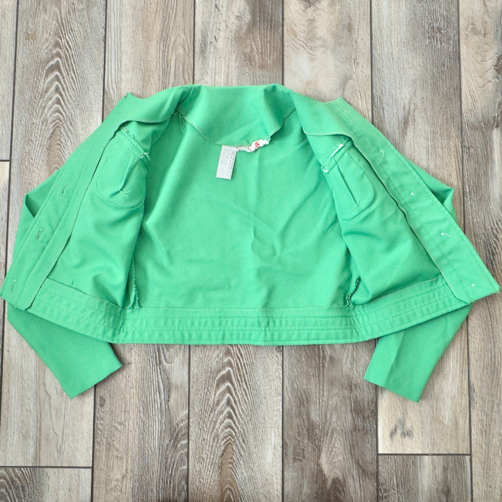 Vintage Vicky Vaughn Green Short Petite Jacket Top Read