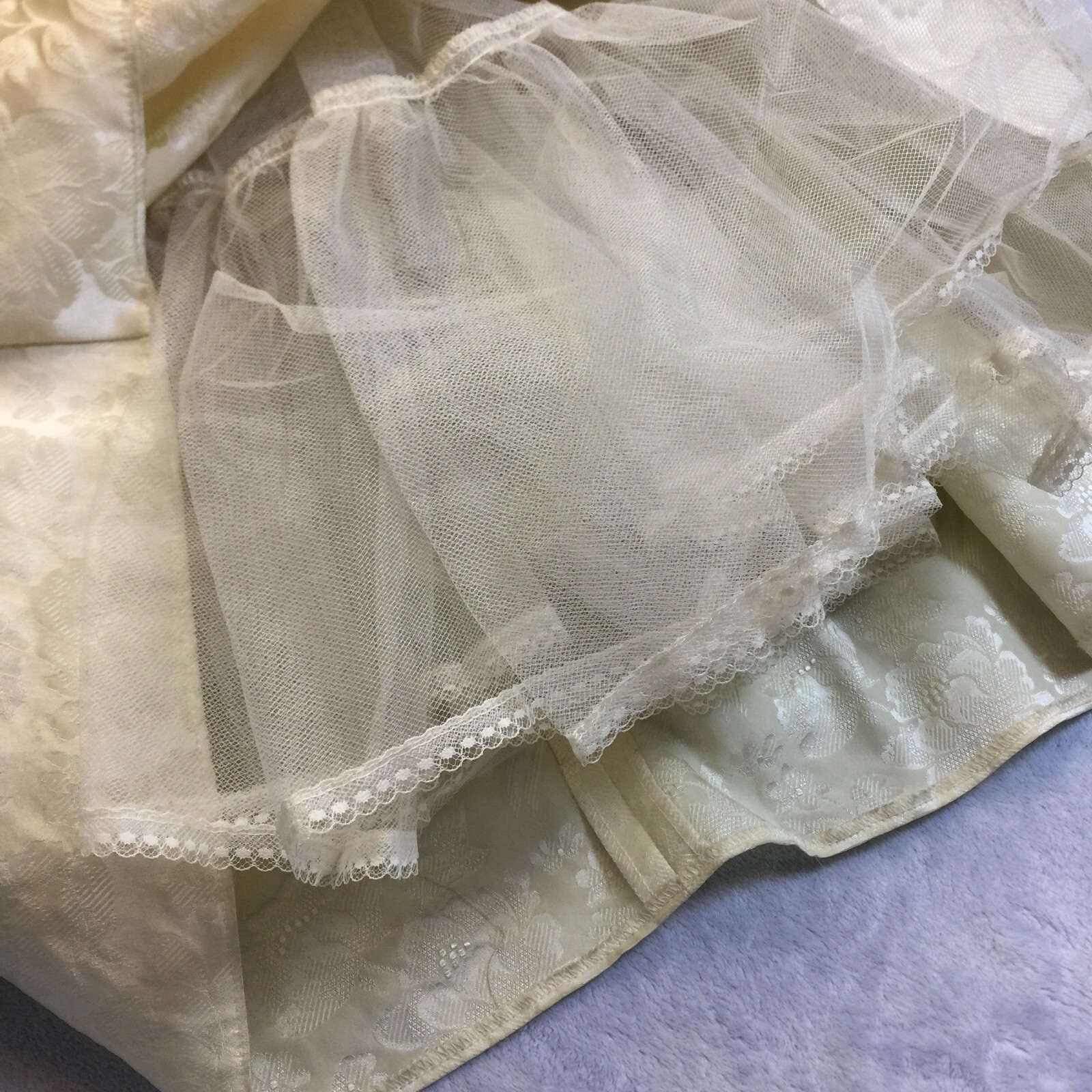 Vtg Jessica McClintock Size 8 Womans Wedding Formal Dress Beige Off the Shoulder