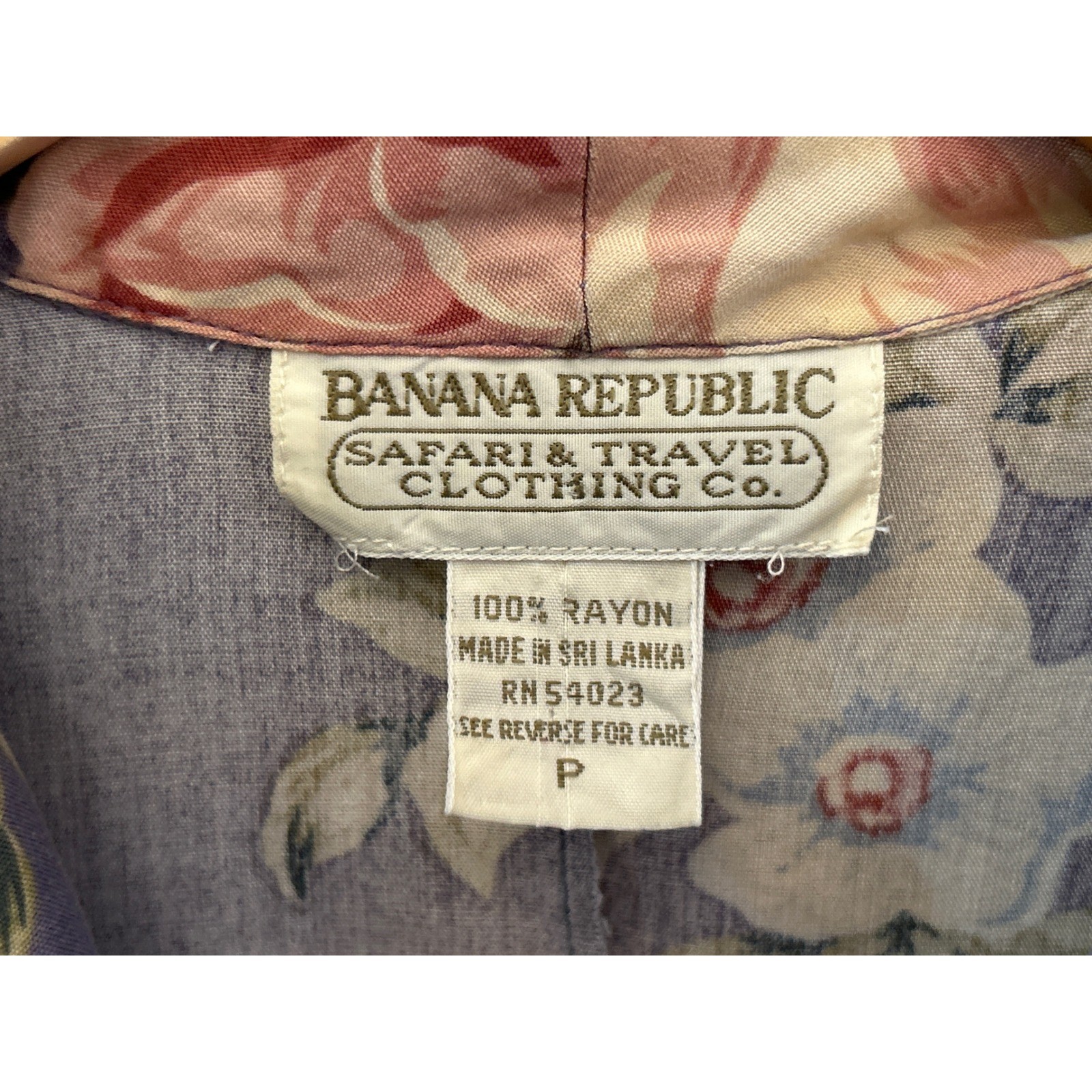 90s Banana Republic Floral Button Down Grandmacore Cottagecore Tropical