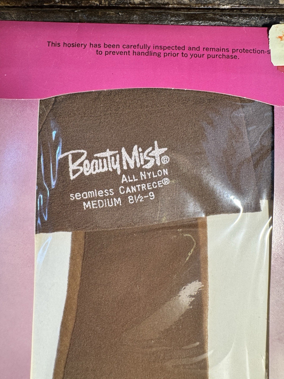 2 Vintage Beauty Mist Cantrece Seamless Nylon Stockings Blonde 8 1/2 -9 1/2 8405