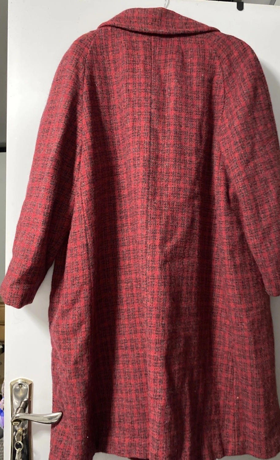 Vintage 1960’s Harris Tweed Overcoat 100% Virgin Scottish Wool Size Large