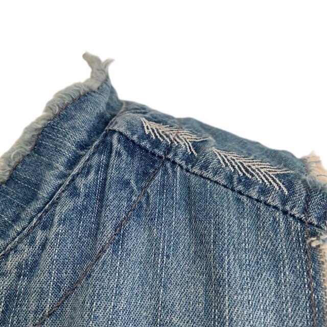 Cruel Girl Denim Vest XXL Embroidered Western Boho Cowgirl Chic Country Concert