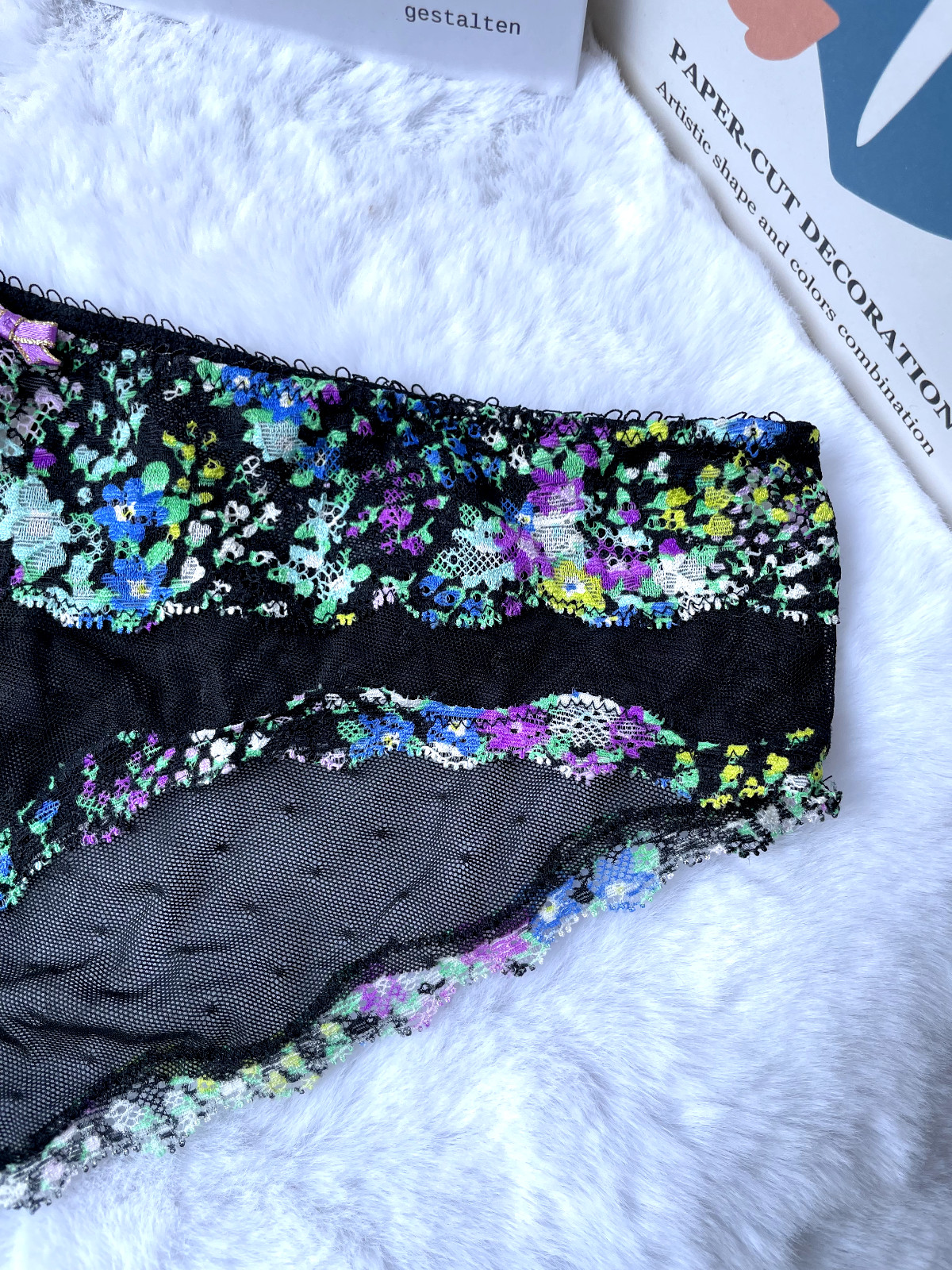 Vintage Victoria’s Secret Black Nylon Mesh Panty Sheer Bikini Sissy Briefs SZ.M