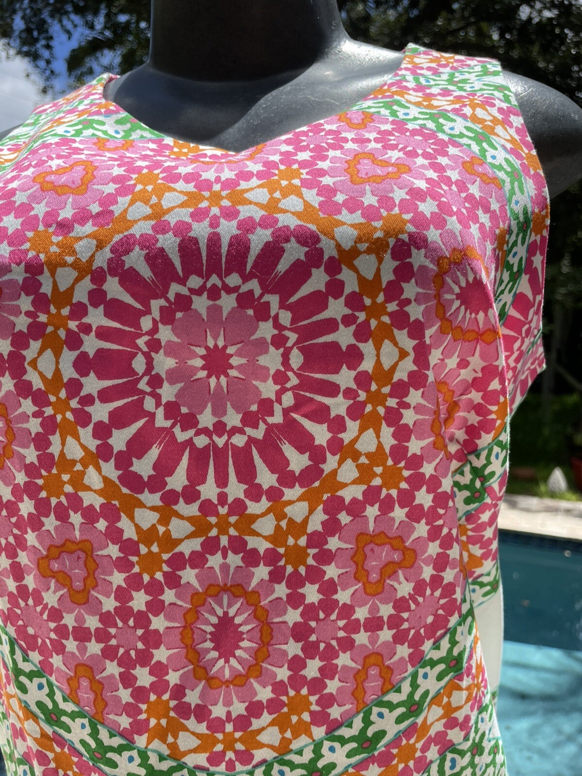 Vintage London times 60s psychedelic sleeveless dress