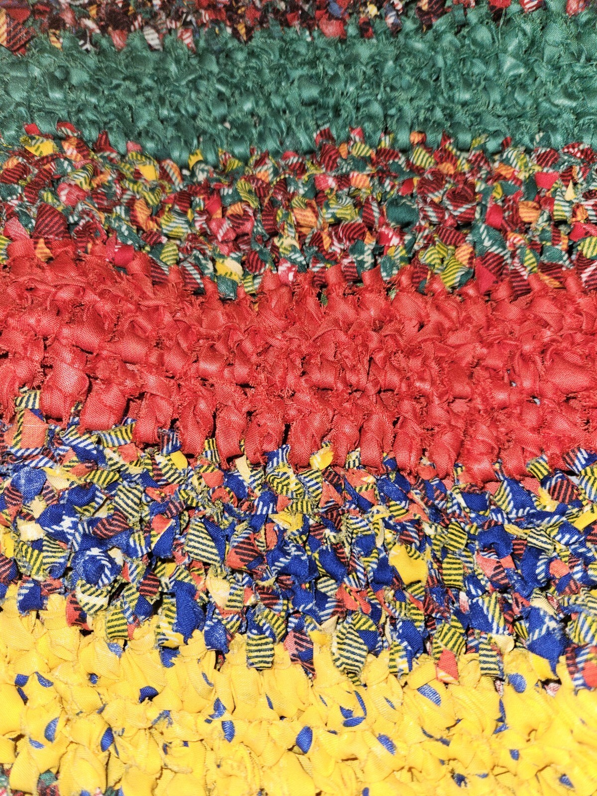 VTG 1989 Estelle Gracer Hippie Rag Rug Artisan Vest Multicolored Open Size S