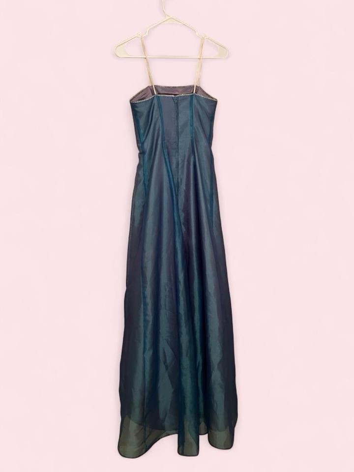 Vintage 90’s JUMP Iridescent Blue Formal Prom Dress!
