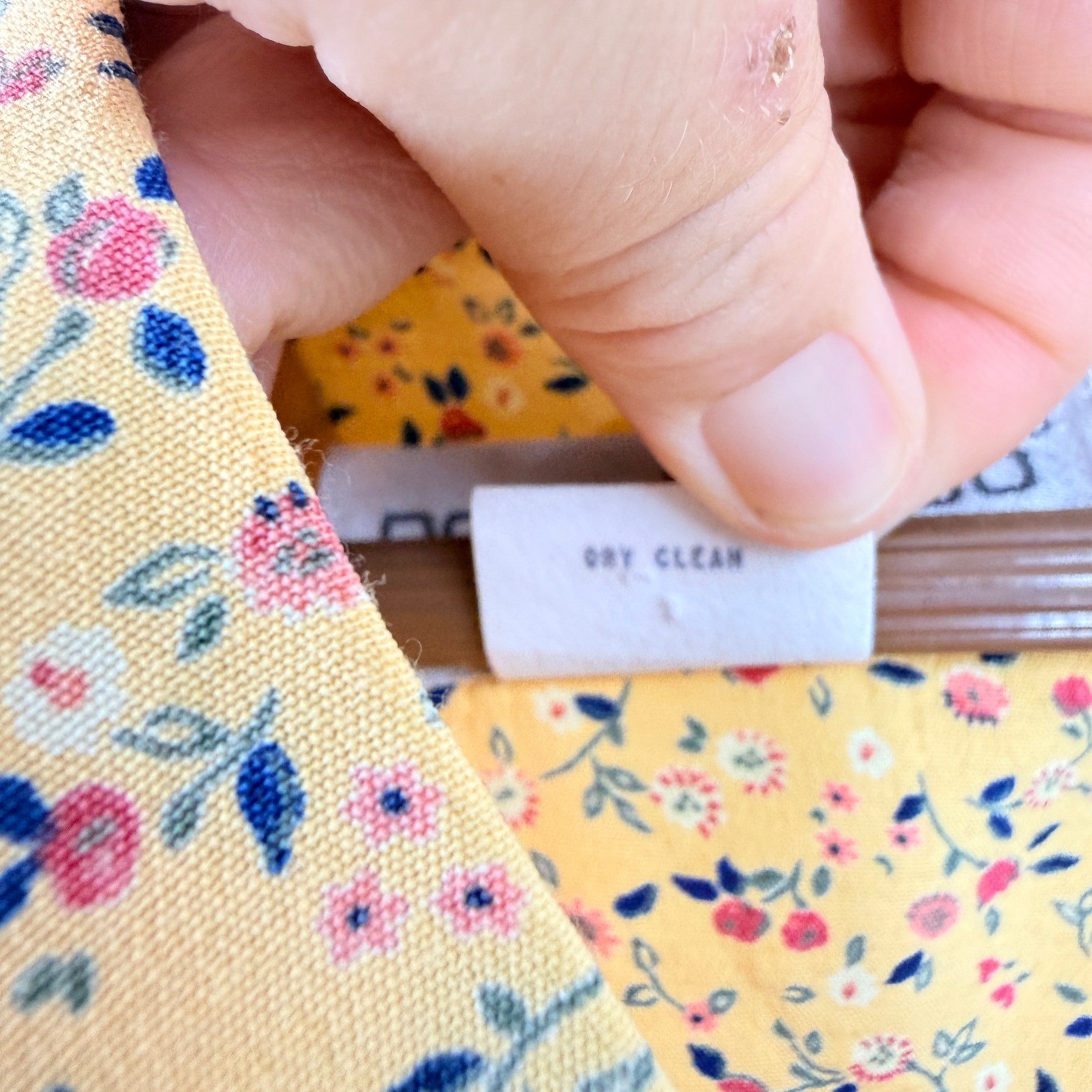 Vintage Donna Ricco Floral Faux Wrap Midi Dress Yellow Waist Tie Size Petite 8