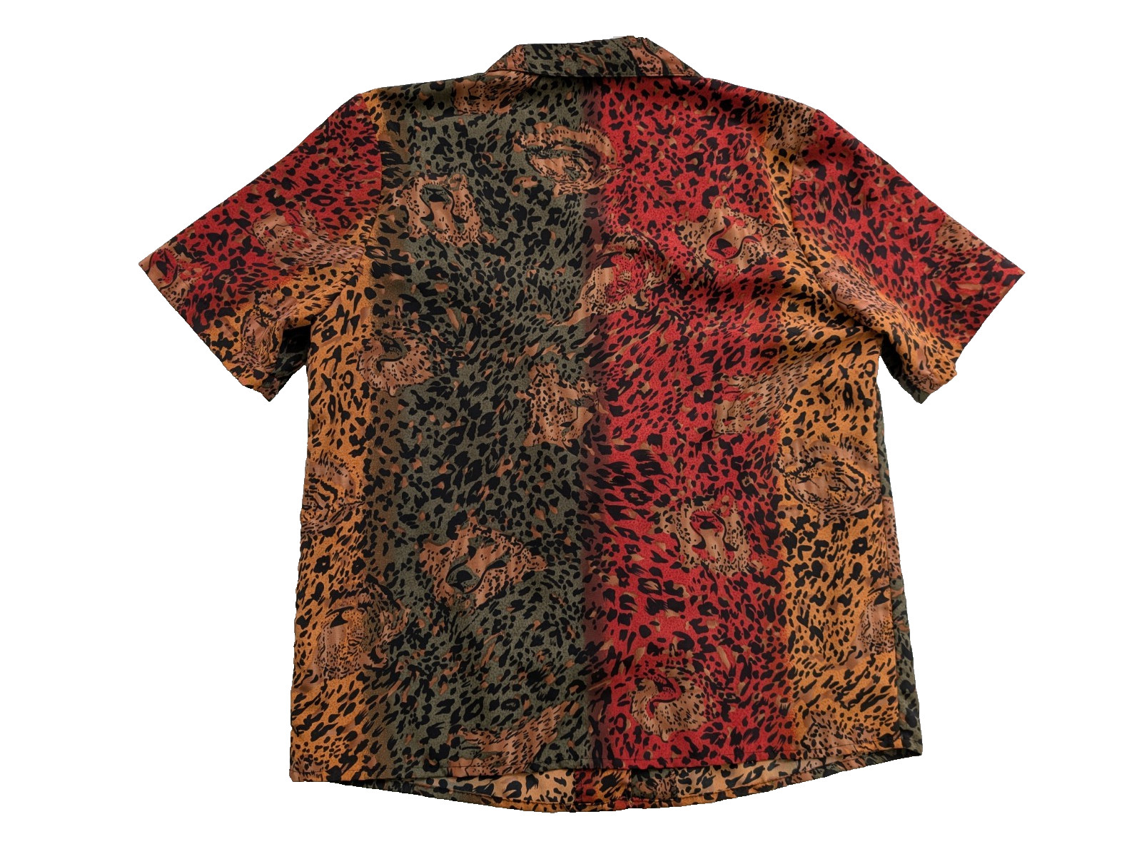 Vintage Truffles Animal Cheetah Print Button Up Blouse Shirt USA 90s Size M