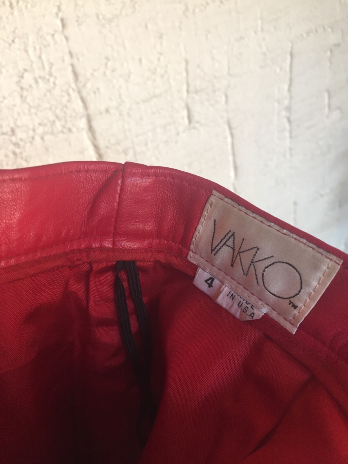 VAKKO 3pc. Lipstick Red Suede Coat w 2 Matching Skirts Ensemble