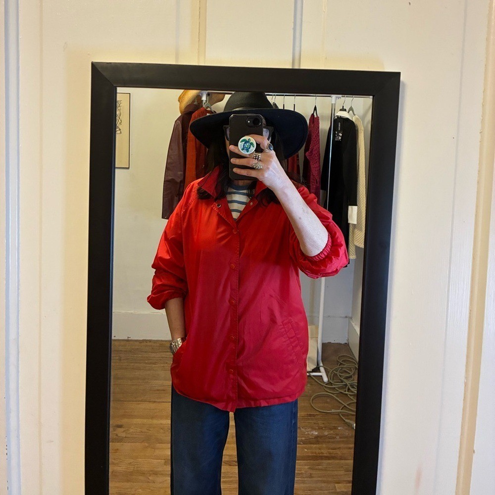 Vintage Red Coach Windbreaker Jacket M/L