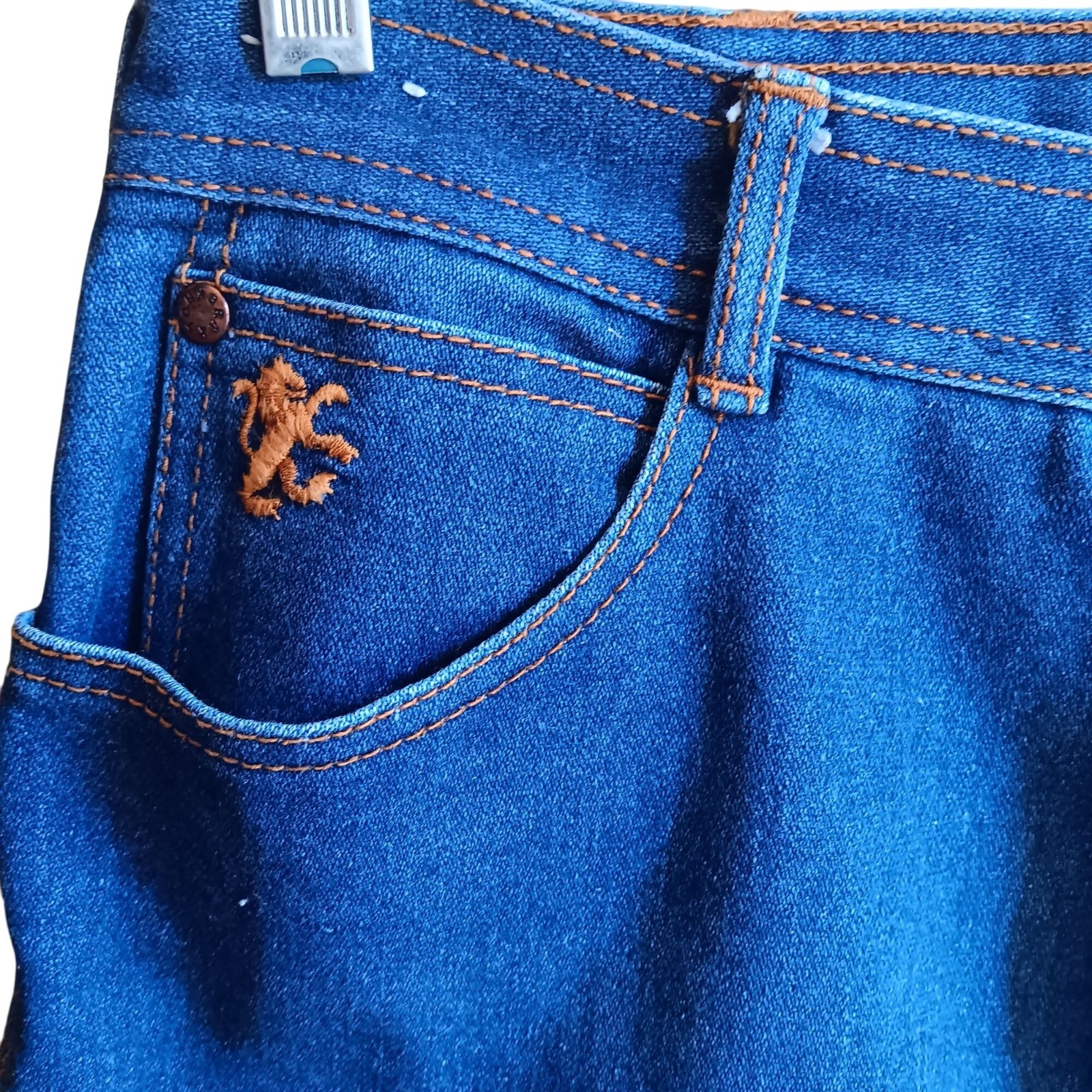 True Vintage Disco Jeans 16 30×32 Braxton High-Waist Denim Embroidered Pocket