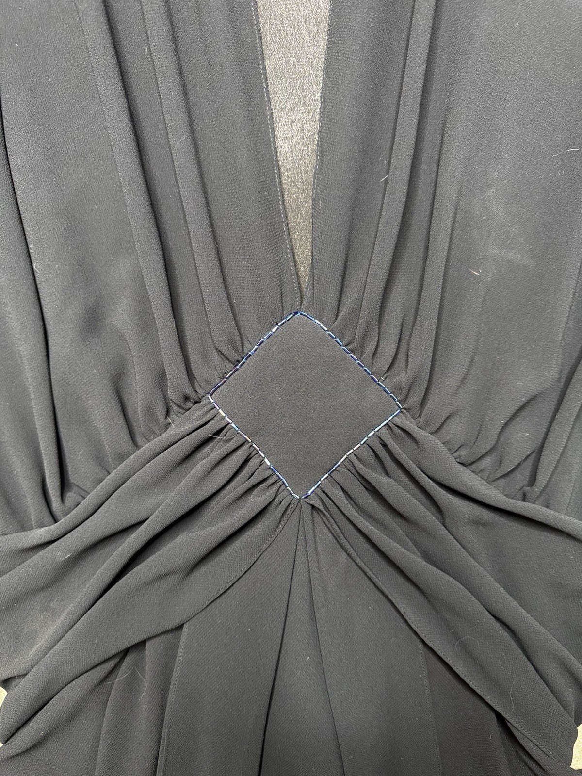 Vintage Casadei Dress Chiffon Black Sheer Drop Waste