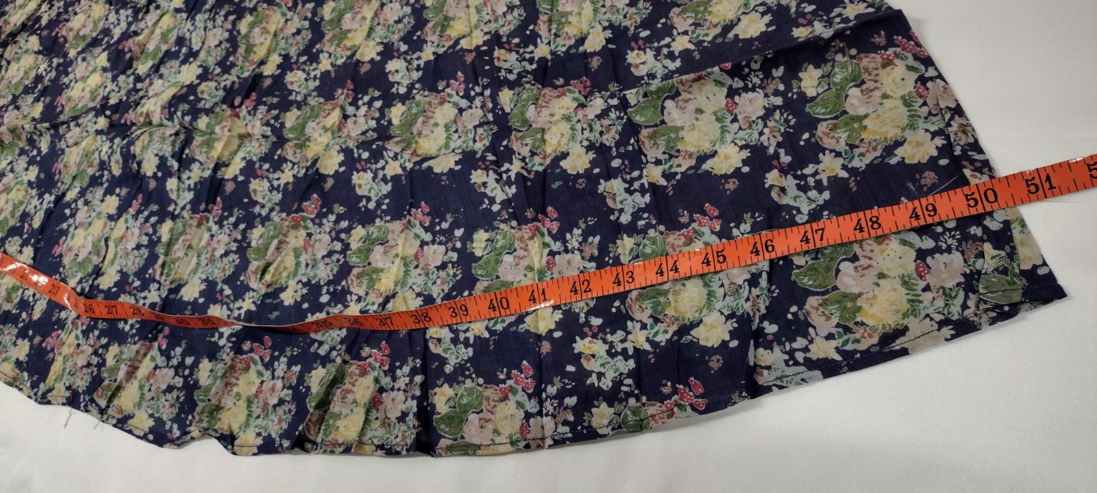 1990s Sundress Dress Midi Open Back Blue Floral Sheer Cotton – 1930s Influence