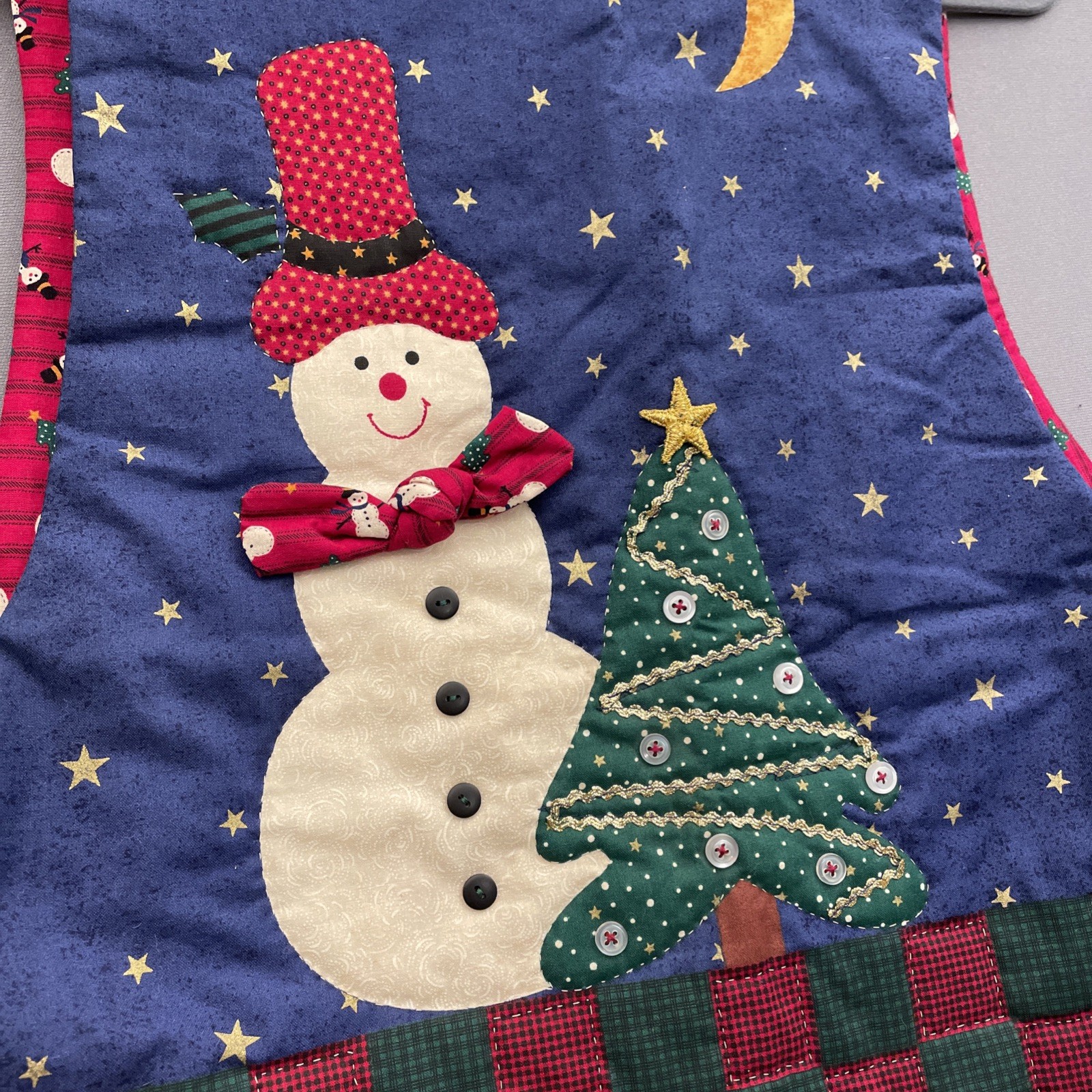 Vtg Handmade Womens XXL Quilted Christmas Vest Holiday Party Ugly Santa Grandma