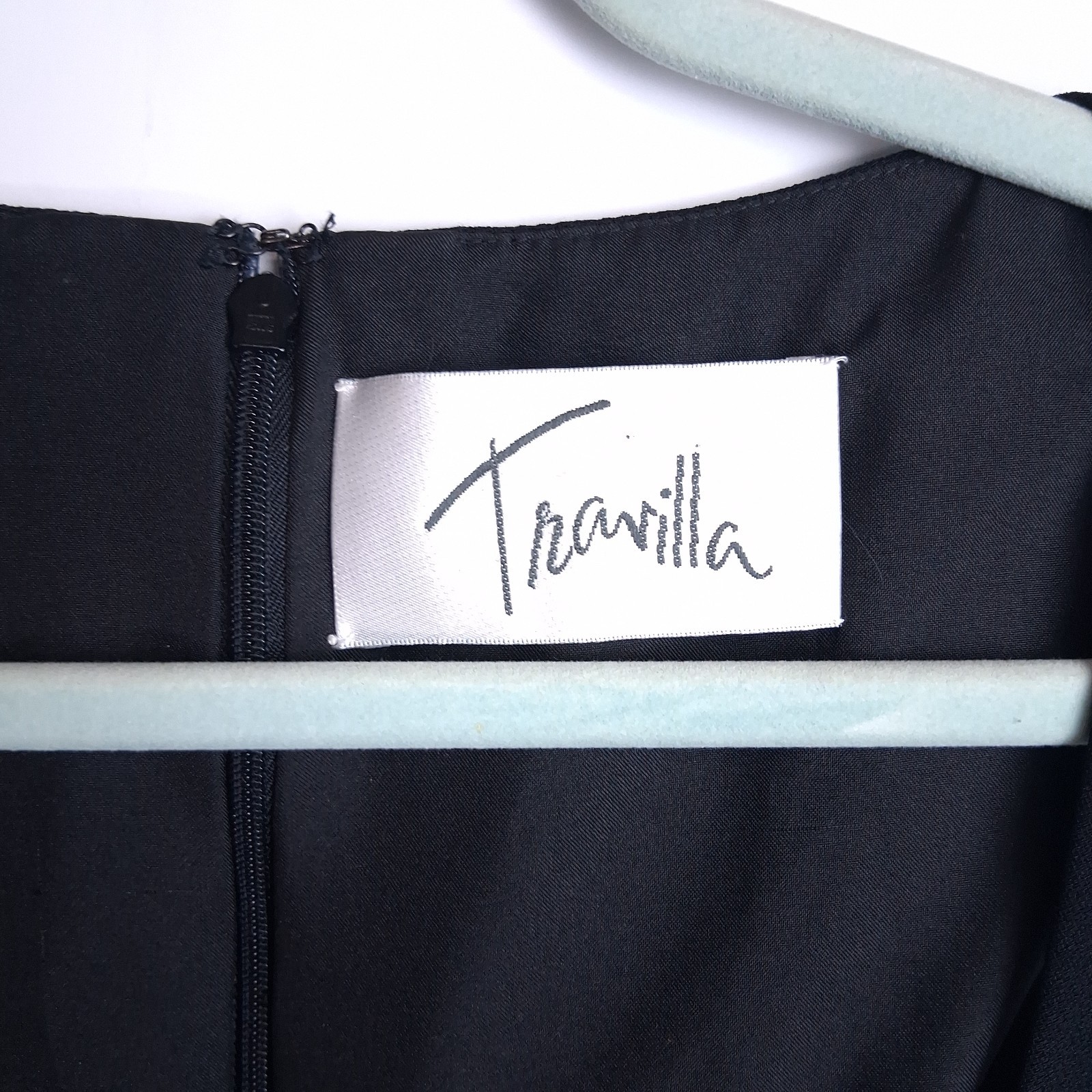 Vintage Travilla Cocktail Dress Black Size 10