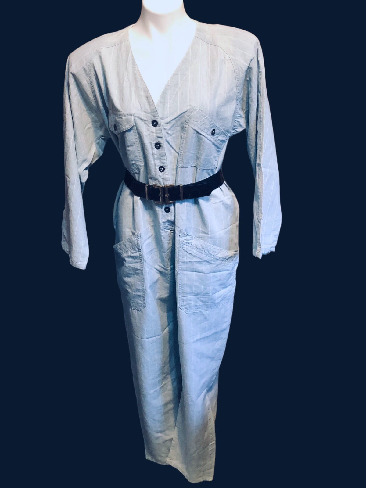 Womens NOS VTG 80s 1980s Jumpsuit Size L Large 14-16 NEW Never Worn