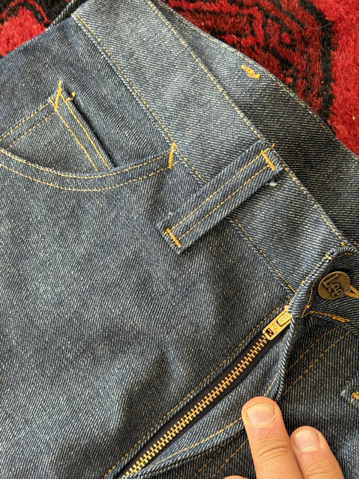 Lee Sanforized PATD-153438 Vintage 70s Raw Denim Suit :Janke & Pants M.USA Size:M