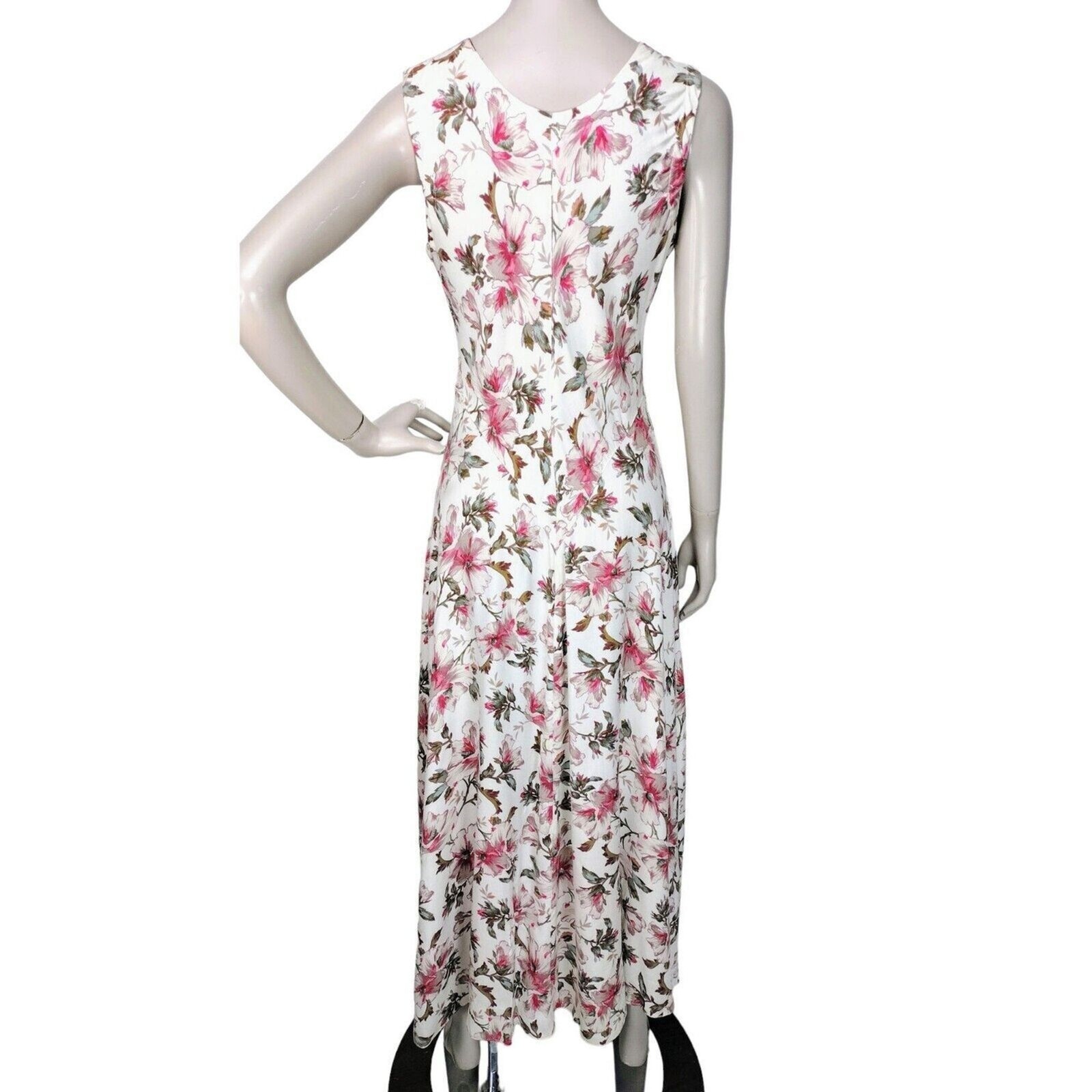 Vintage 90s STARINA Floral Romantic Cottagecore Grunge Prairie Dress India Small
