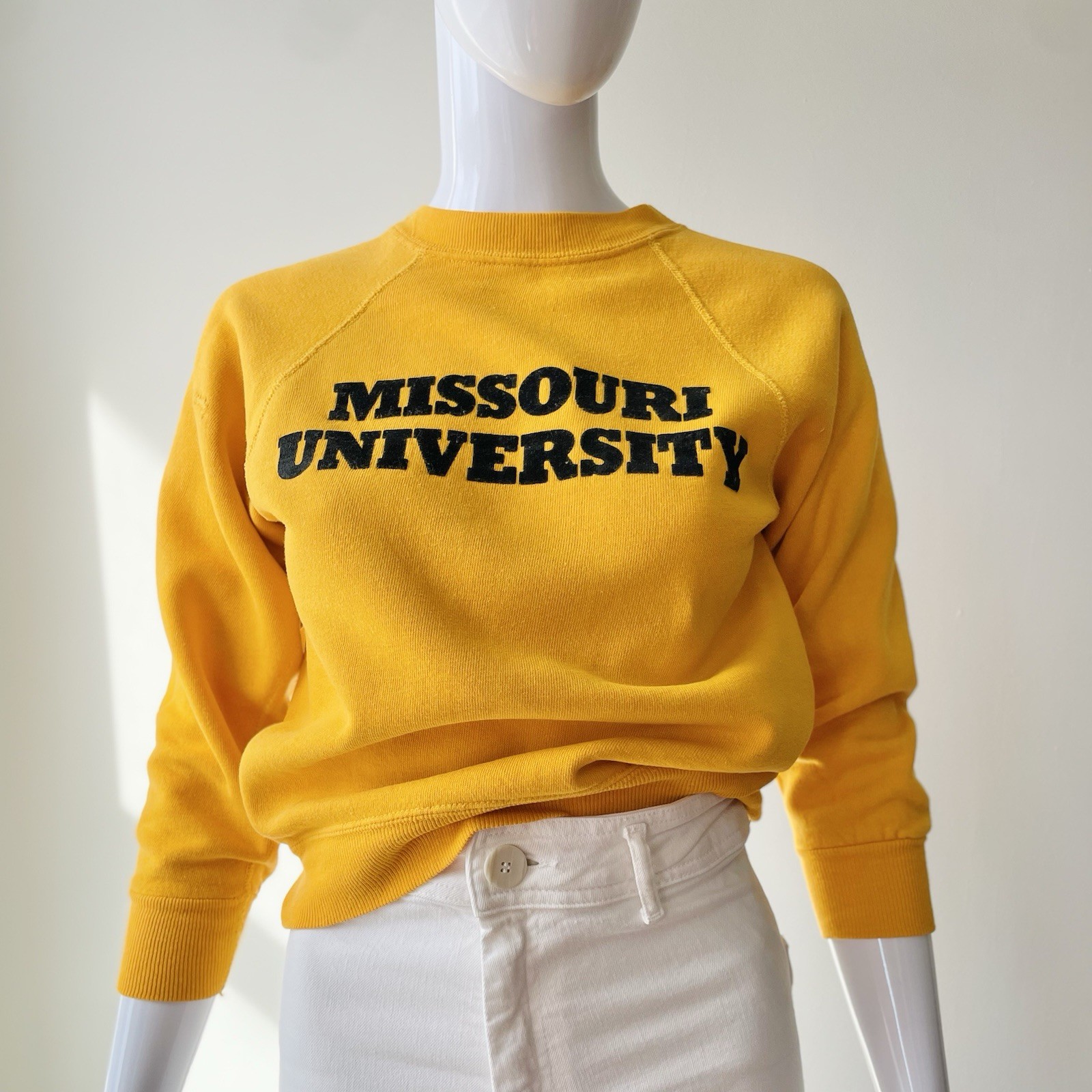 Vintage XS Sweatshirt 70s Artex University Missouri Mizzou Raglan Crewneck GUC