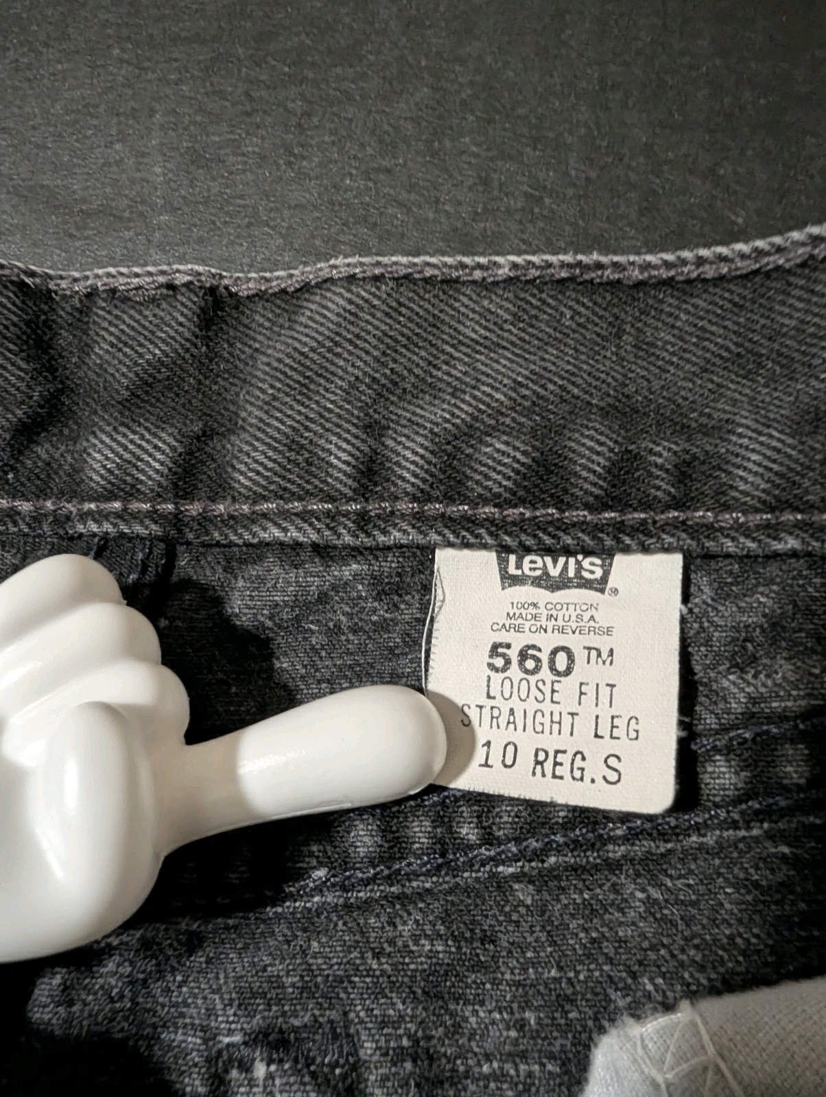 Vintage 1993 Women’s Levi’s 560 Black Denim USA Brownsville, Texas Size 29 X 29