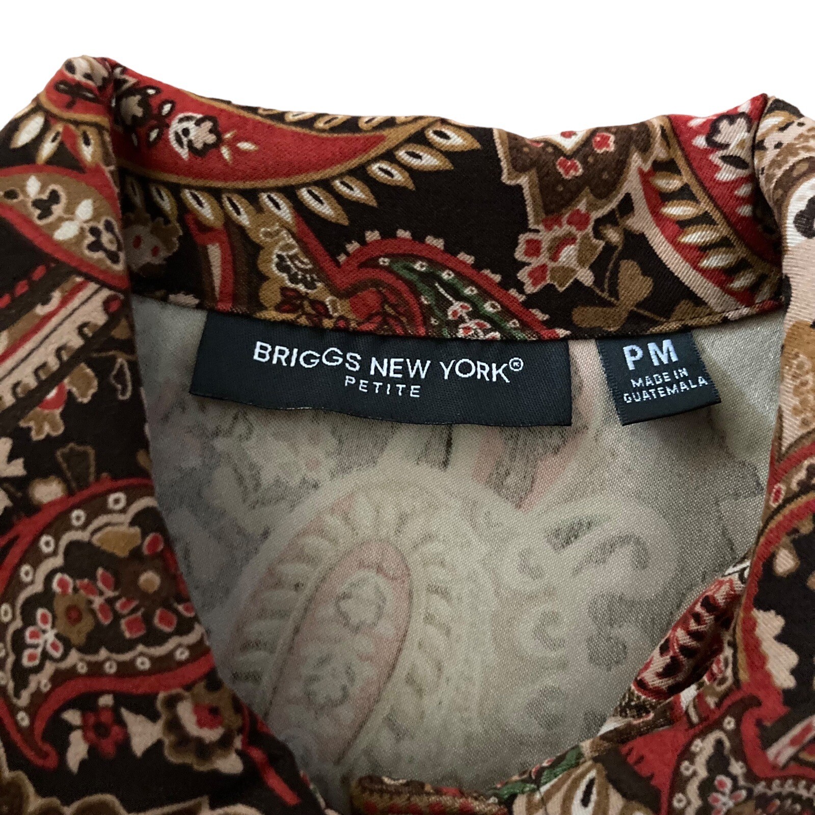 Vintage BRIGGS New York Cropped Button Up Jacket Sz PM Shoulder Pads Grannycore
